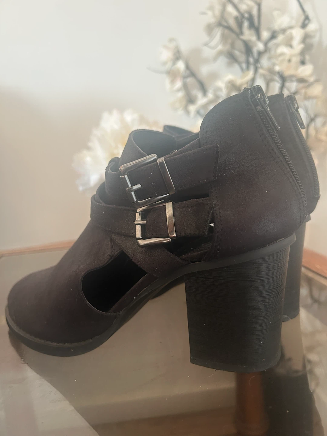 Black Ankle Boots with Buckle Detail - photo 3