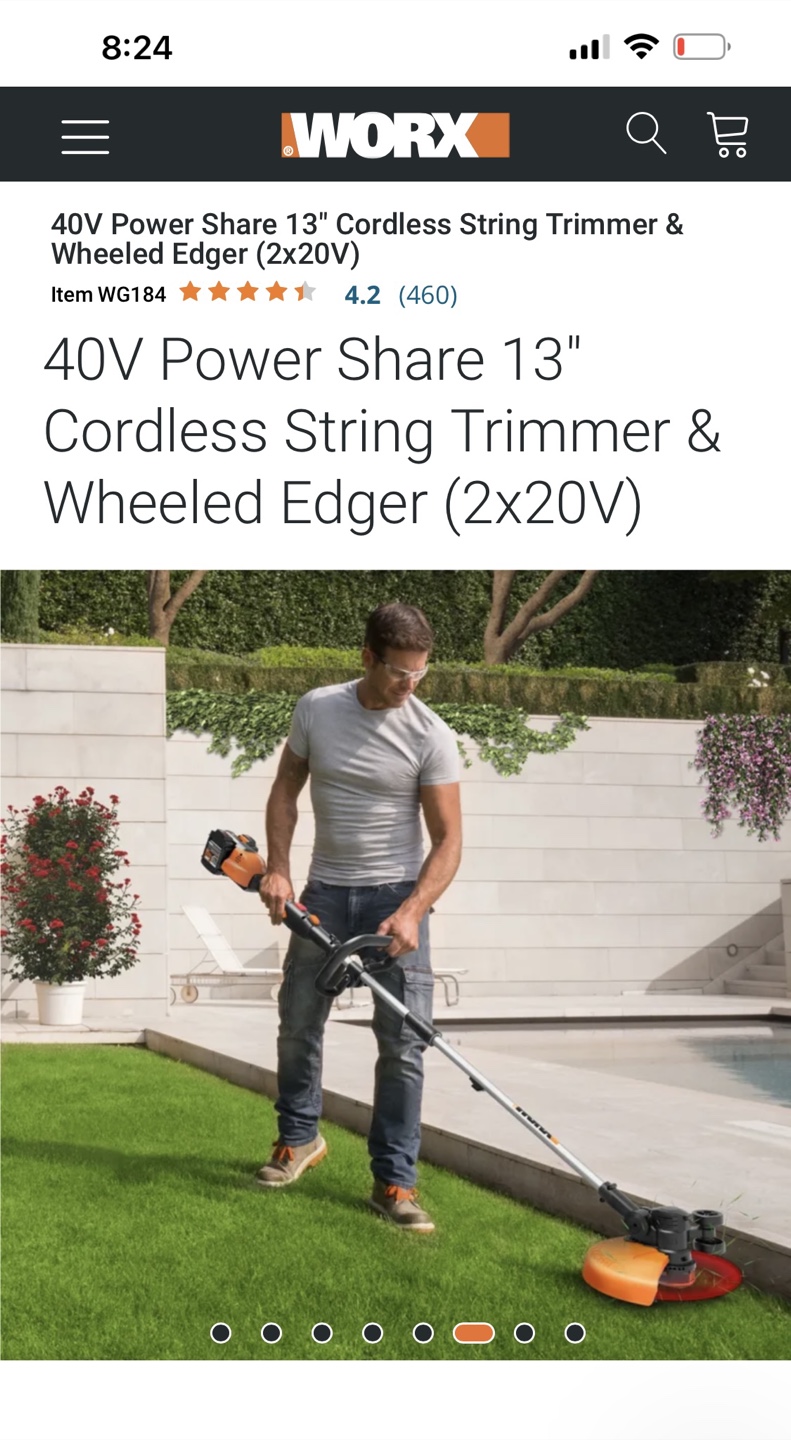 Worx 40V String Trimmer & Wheeled Edger Brand New in Box - photo 4