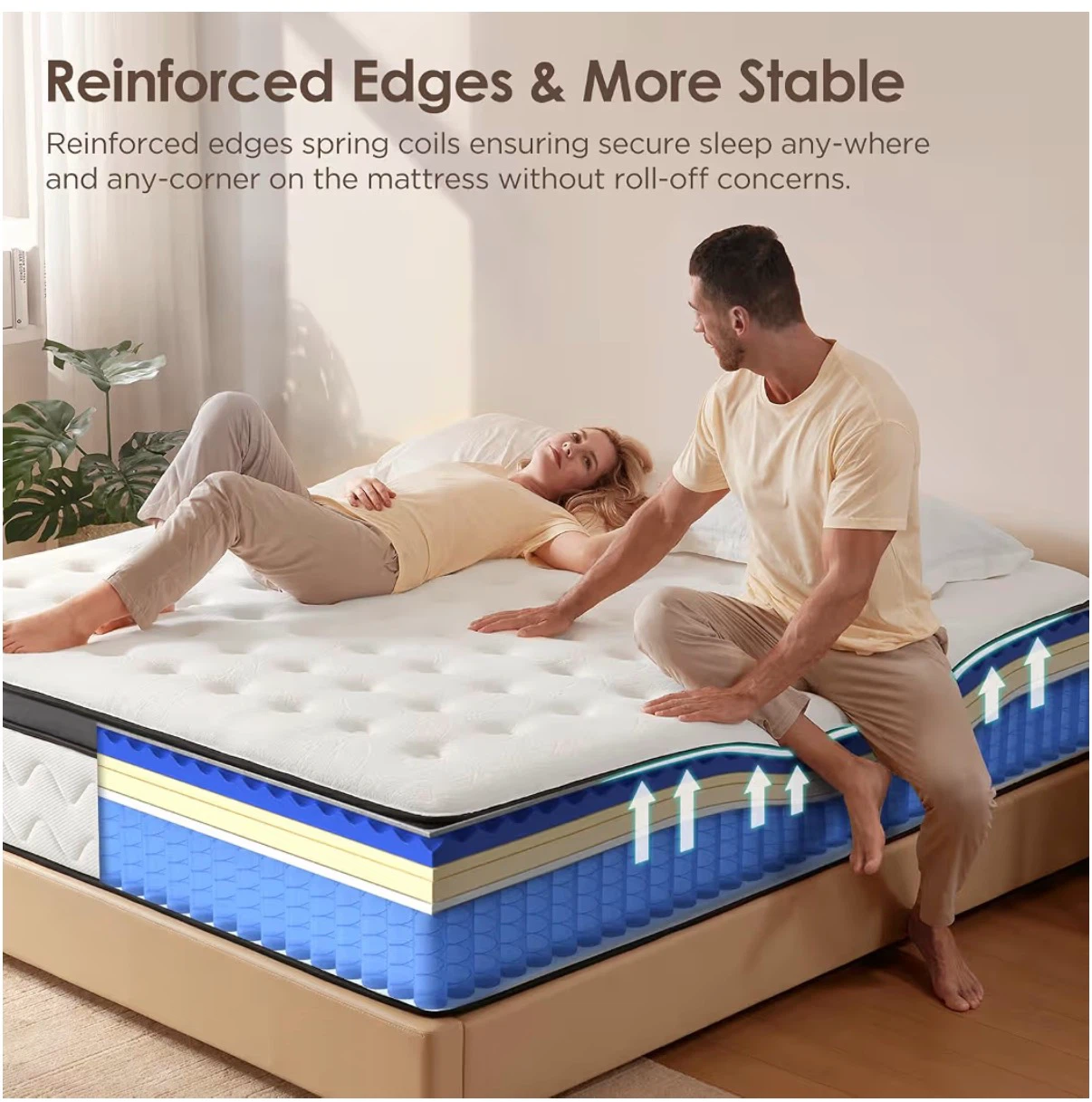 14 Inch Queen Hybrid Mattress - Medium Firm - photo 2