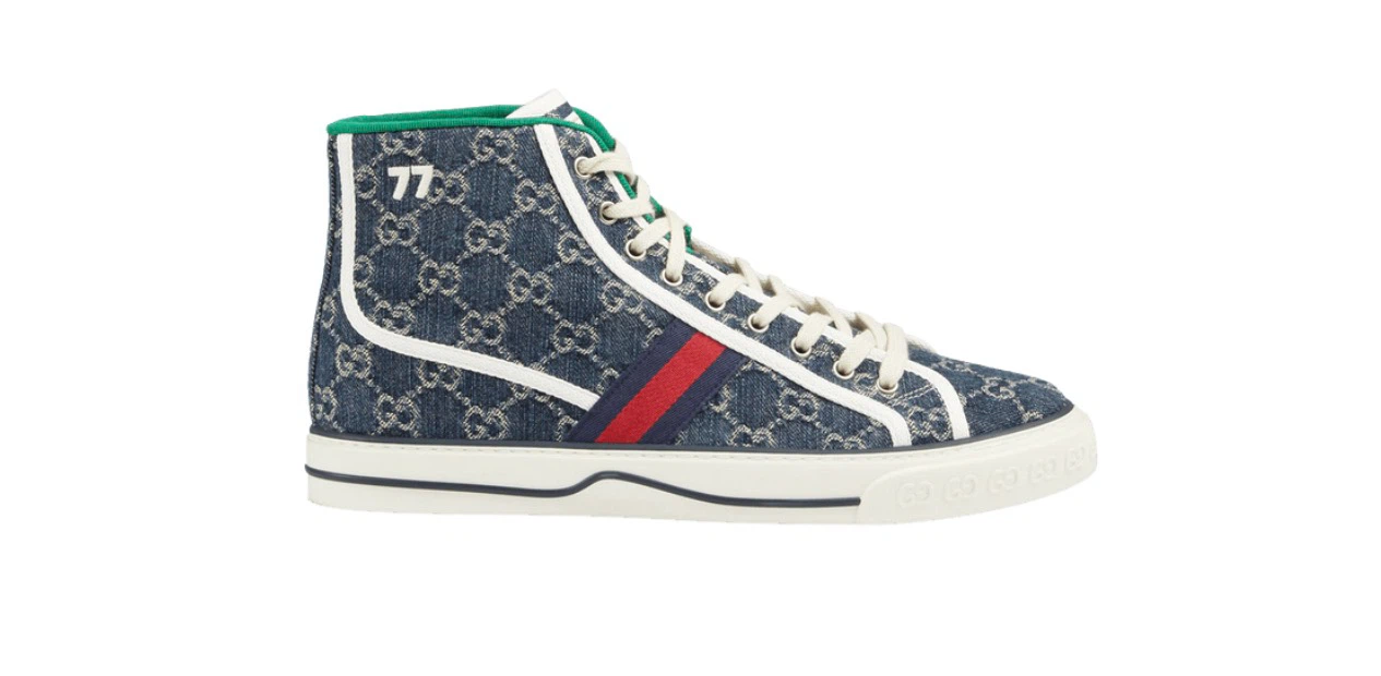 Authentic Gucci GG Denim High Top Sneakers