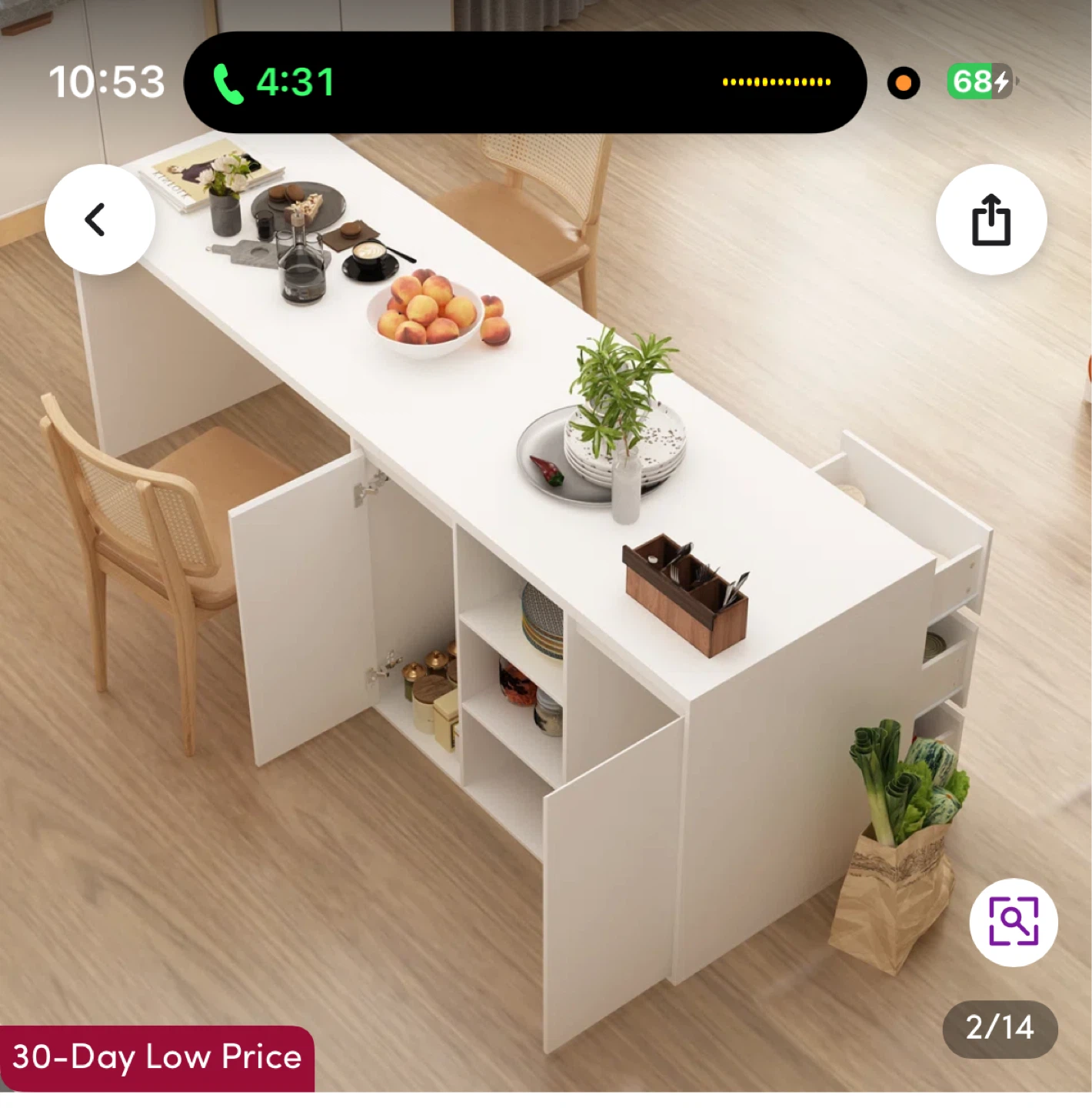 Mayeda Wood Kitchen Island