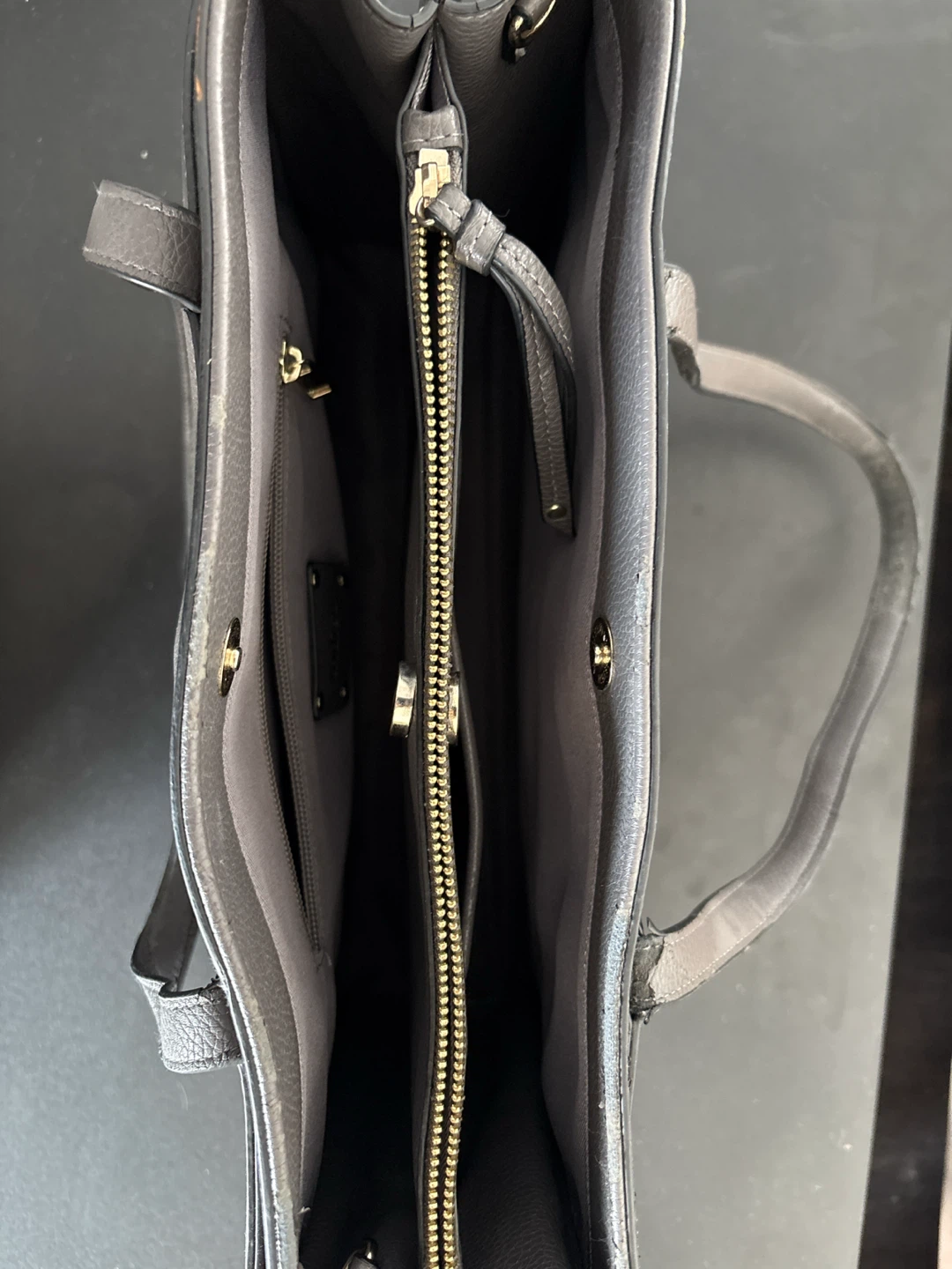 Grey Faux Leather Tote Bag - photo 2
