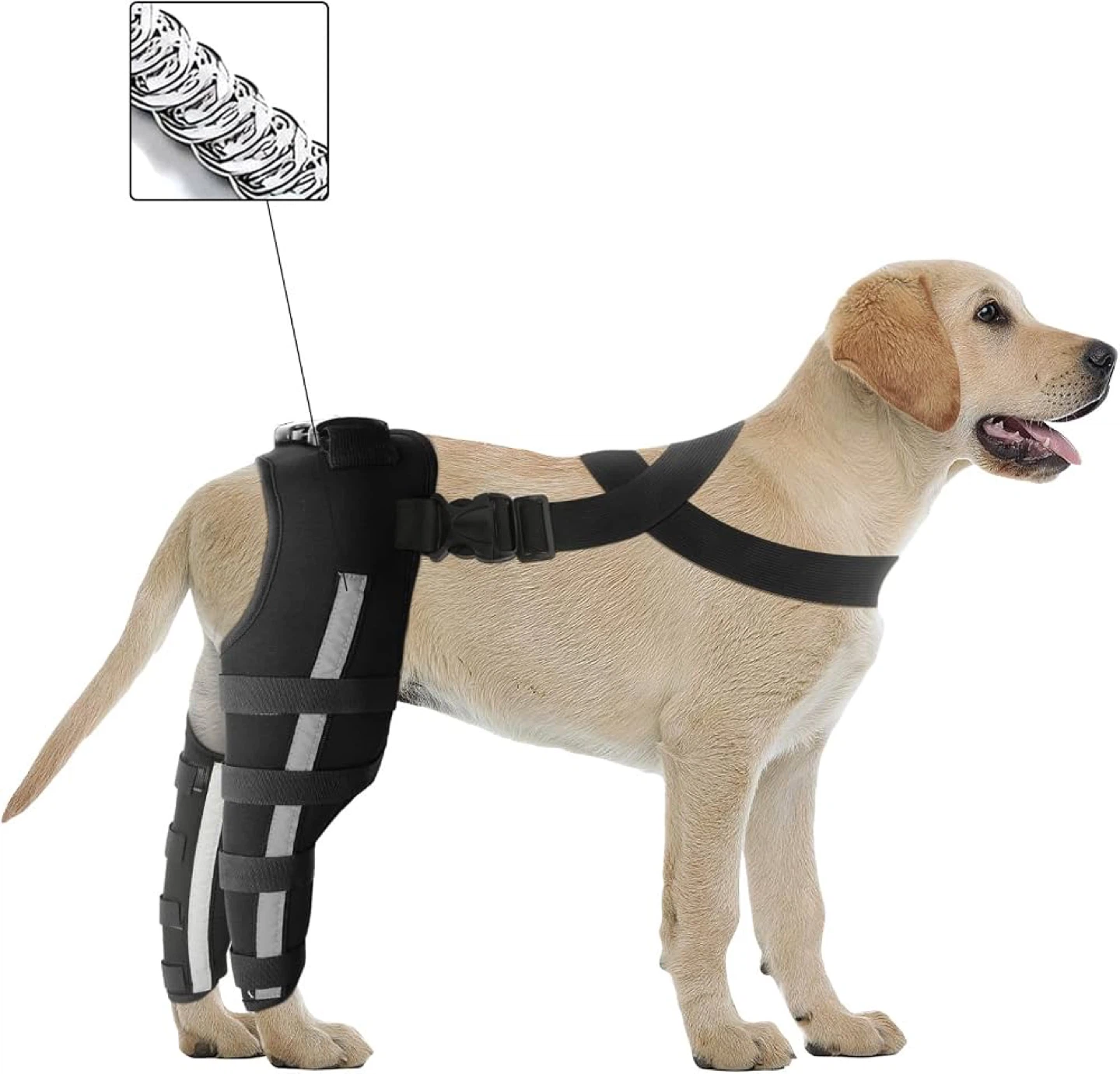 Mrouen Double Dog Knee Brace for Back Legs - New