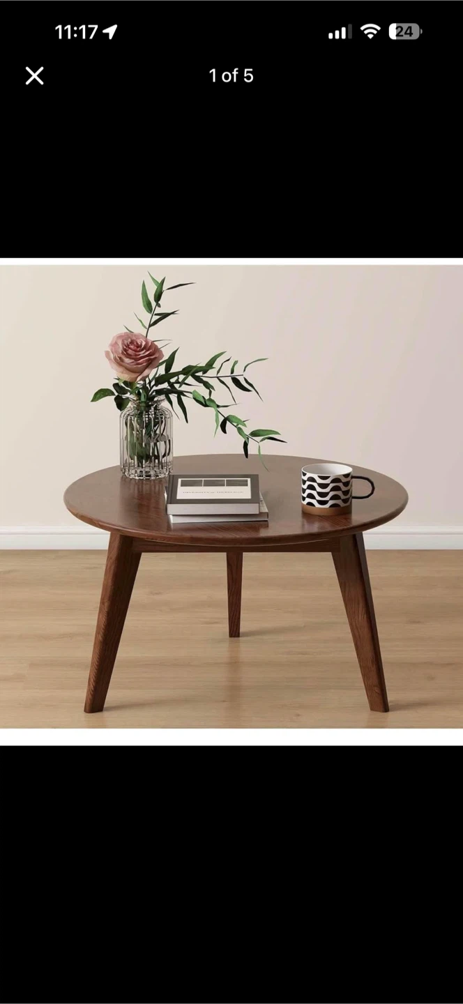 Solid Wood Round Coffee Table