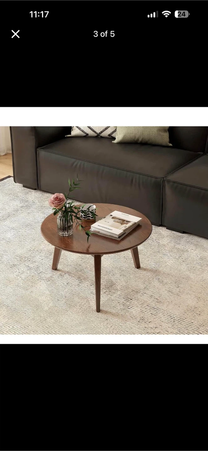 Solid Wood Round Coffee Table - photo 3