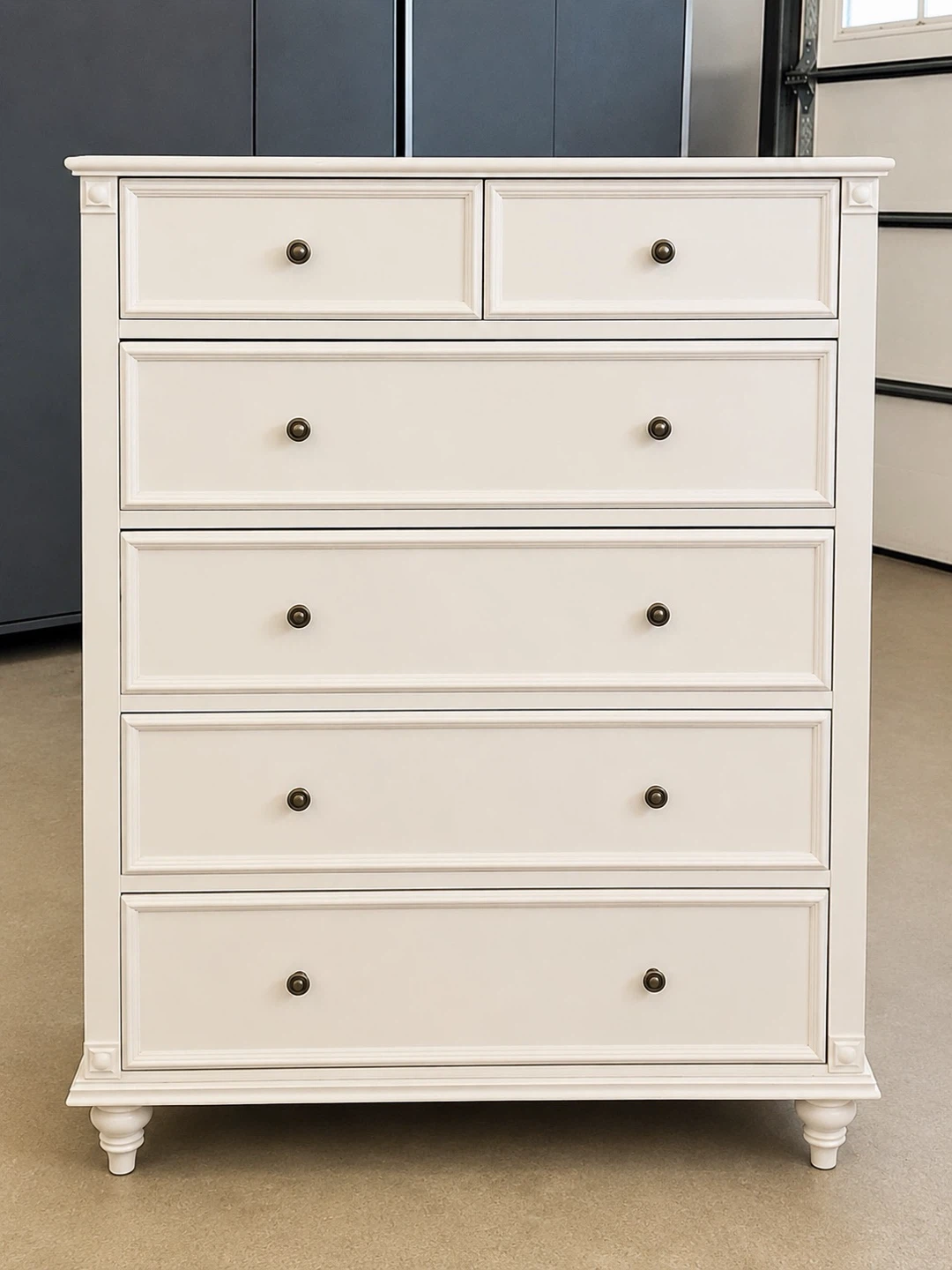 White Six-Drawer Dresser