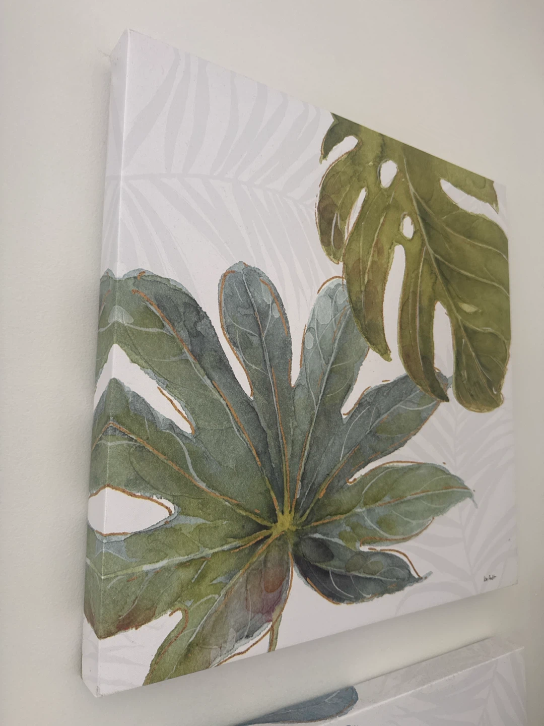 Canvas Wall Art Print Set - Tropical Leaves - photo 2
