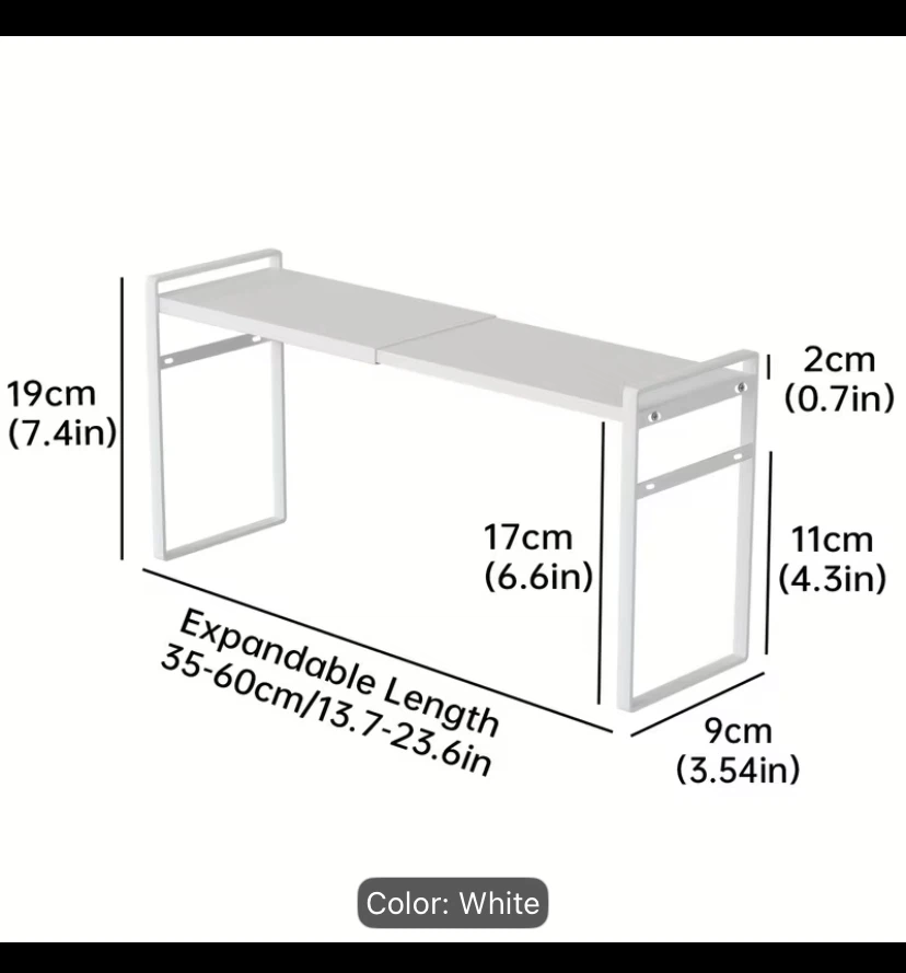 Expandable Shelf Organizer - White