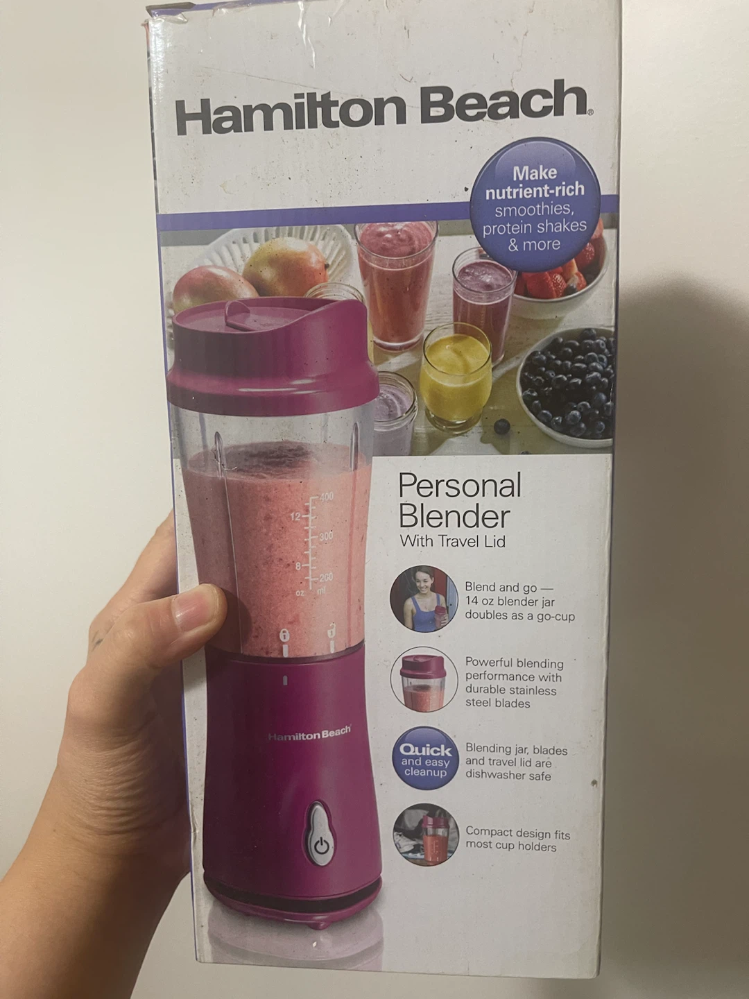 Hamilton Beach Personal Blender with Travel Lid - Purple - photo 2
