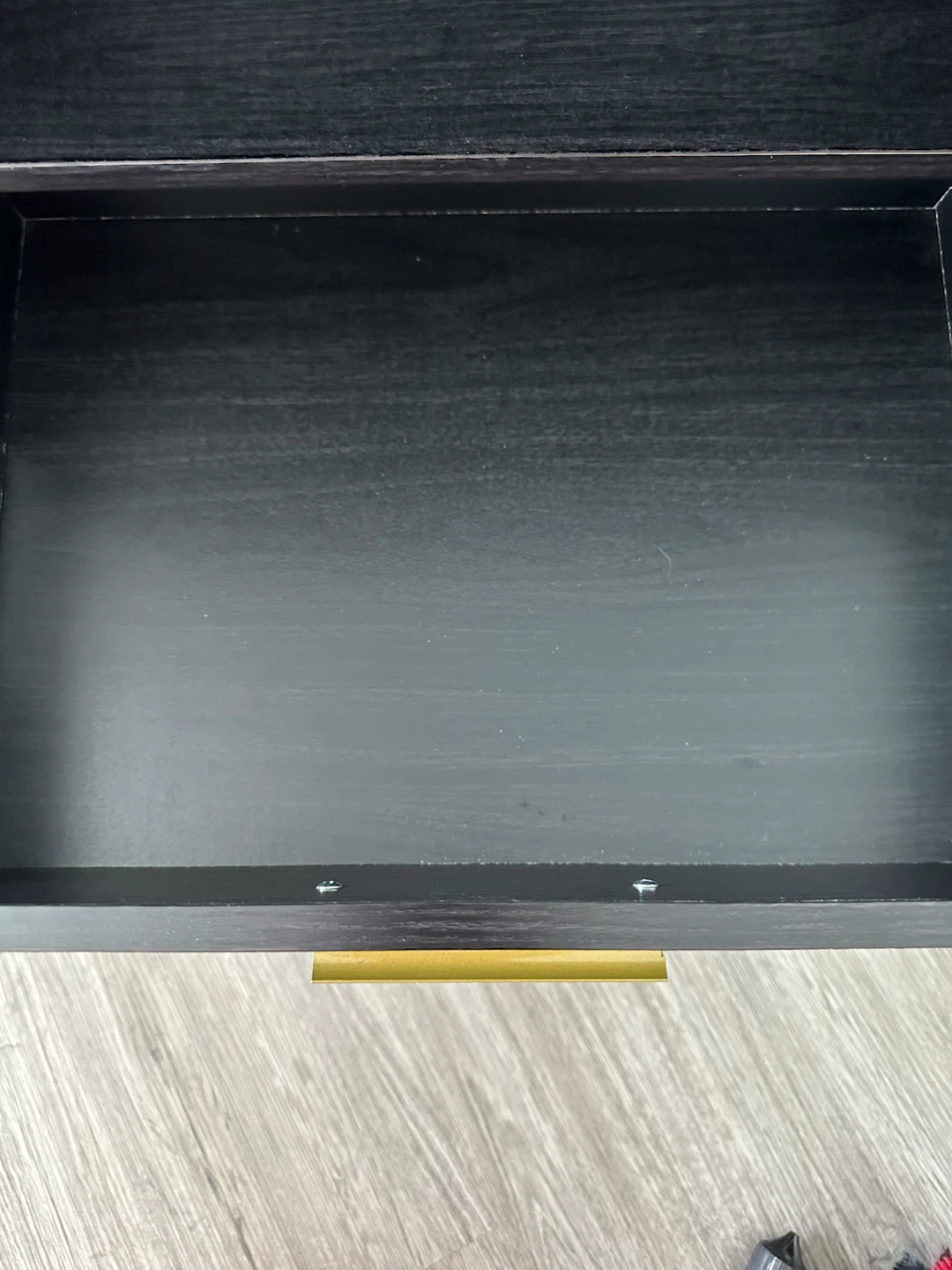 Black nightstands (2) with golden legs - photo 3