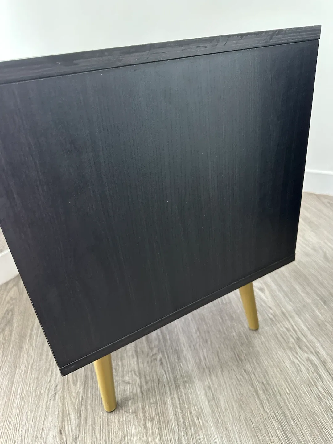 Black nightstands (2) with golden legs - photo 4