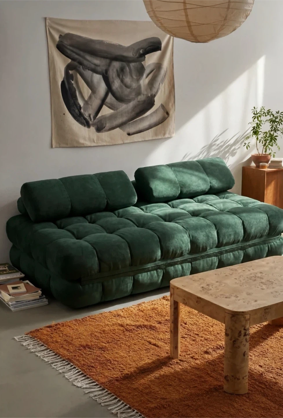 Velvet Green Sofa - New still in the box!