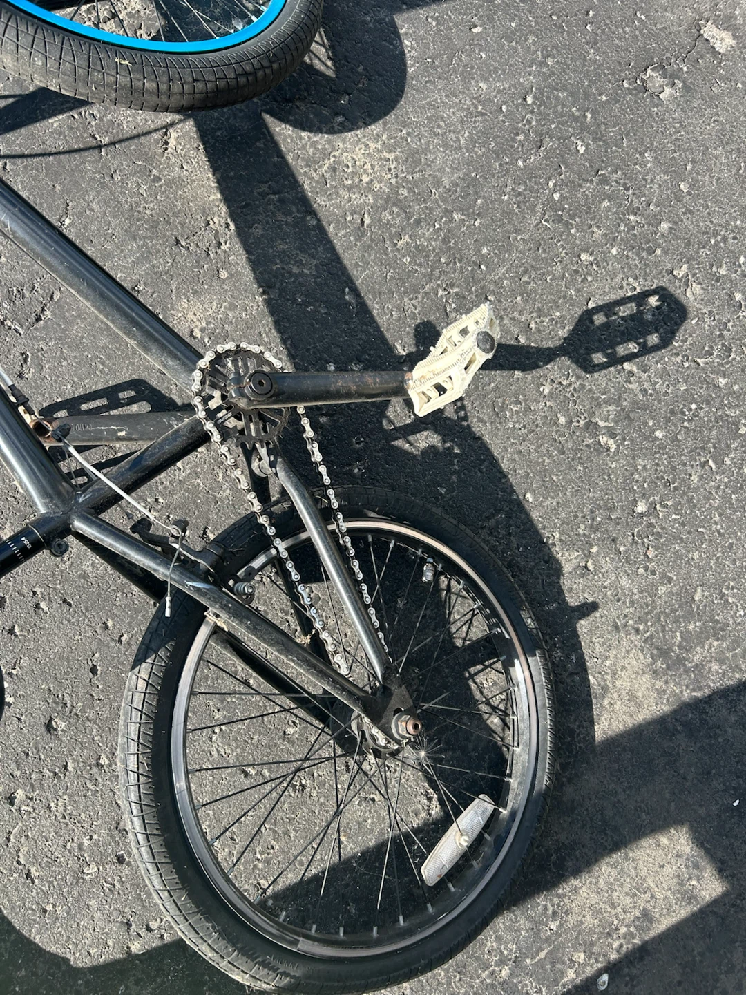 Black BMX Bike with Blue Rims - photo 3