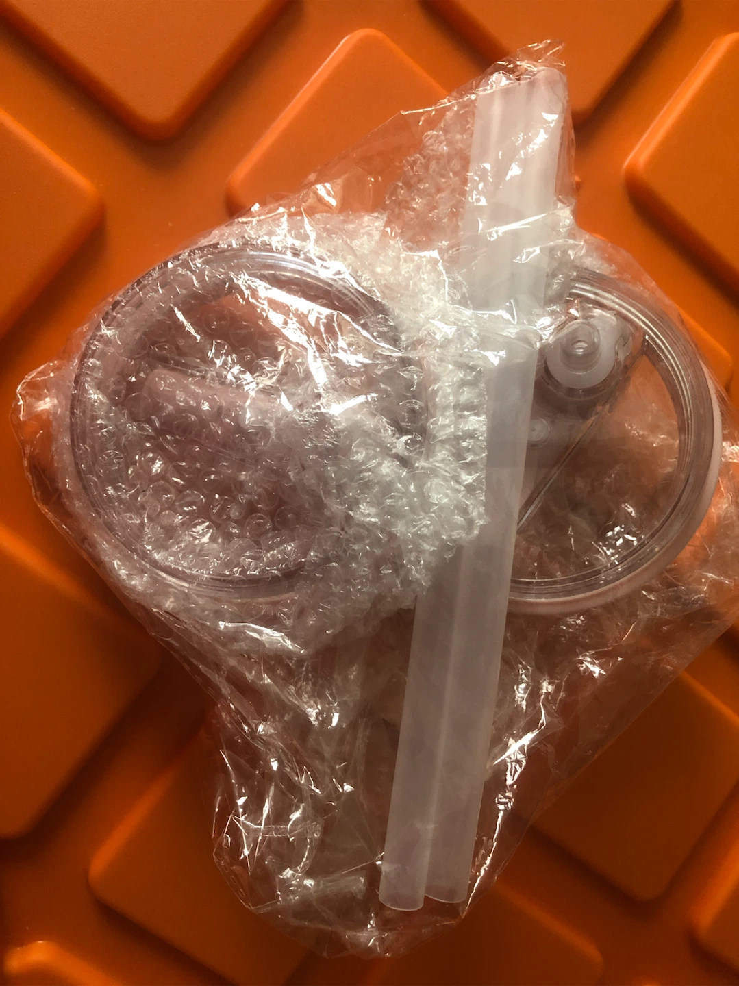 Pink Straw Lid