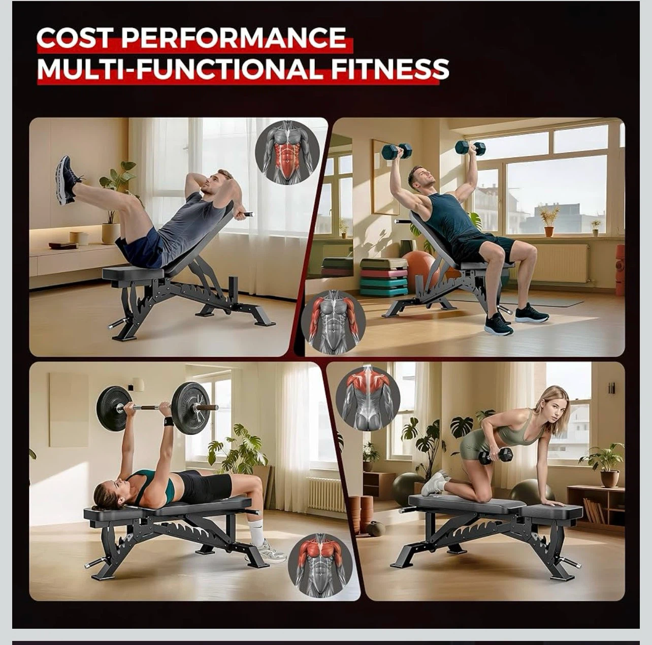 Adjustable Weight Bench for Home Gym - photo 4
