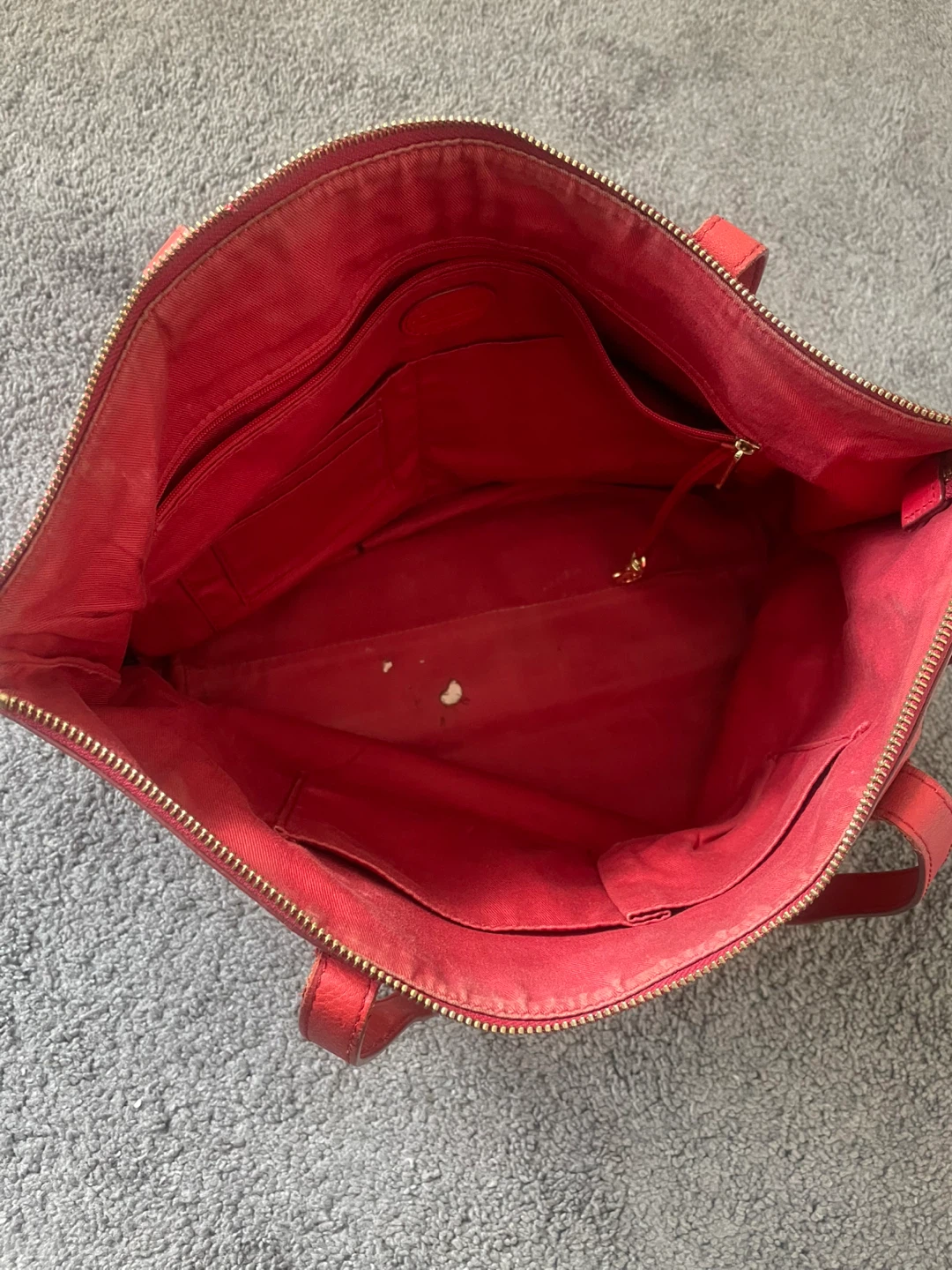Fossil Red Leather Bag - photo 3
