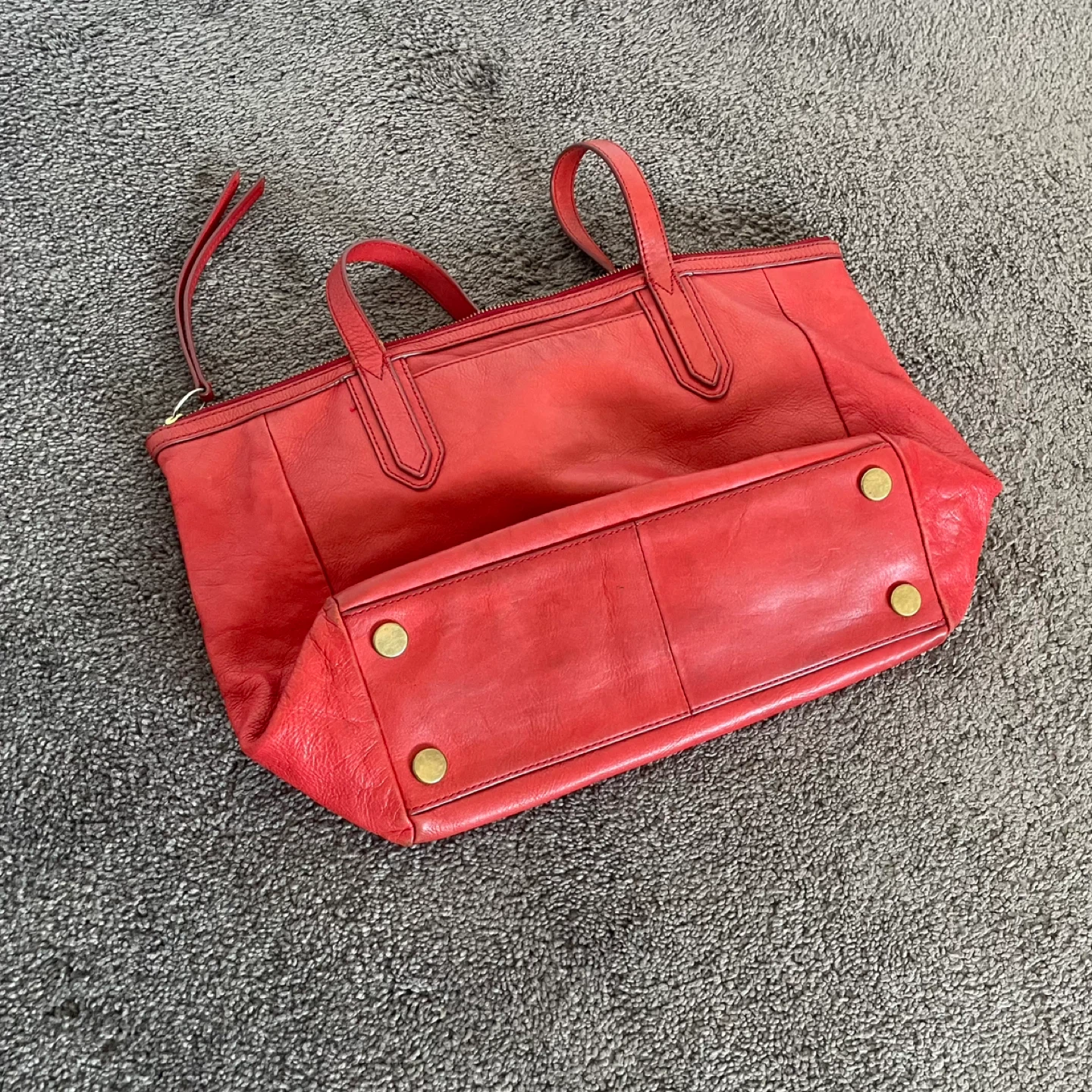 Fossil Red Leather Bag - photo 4
