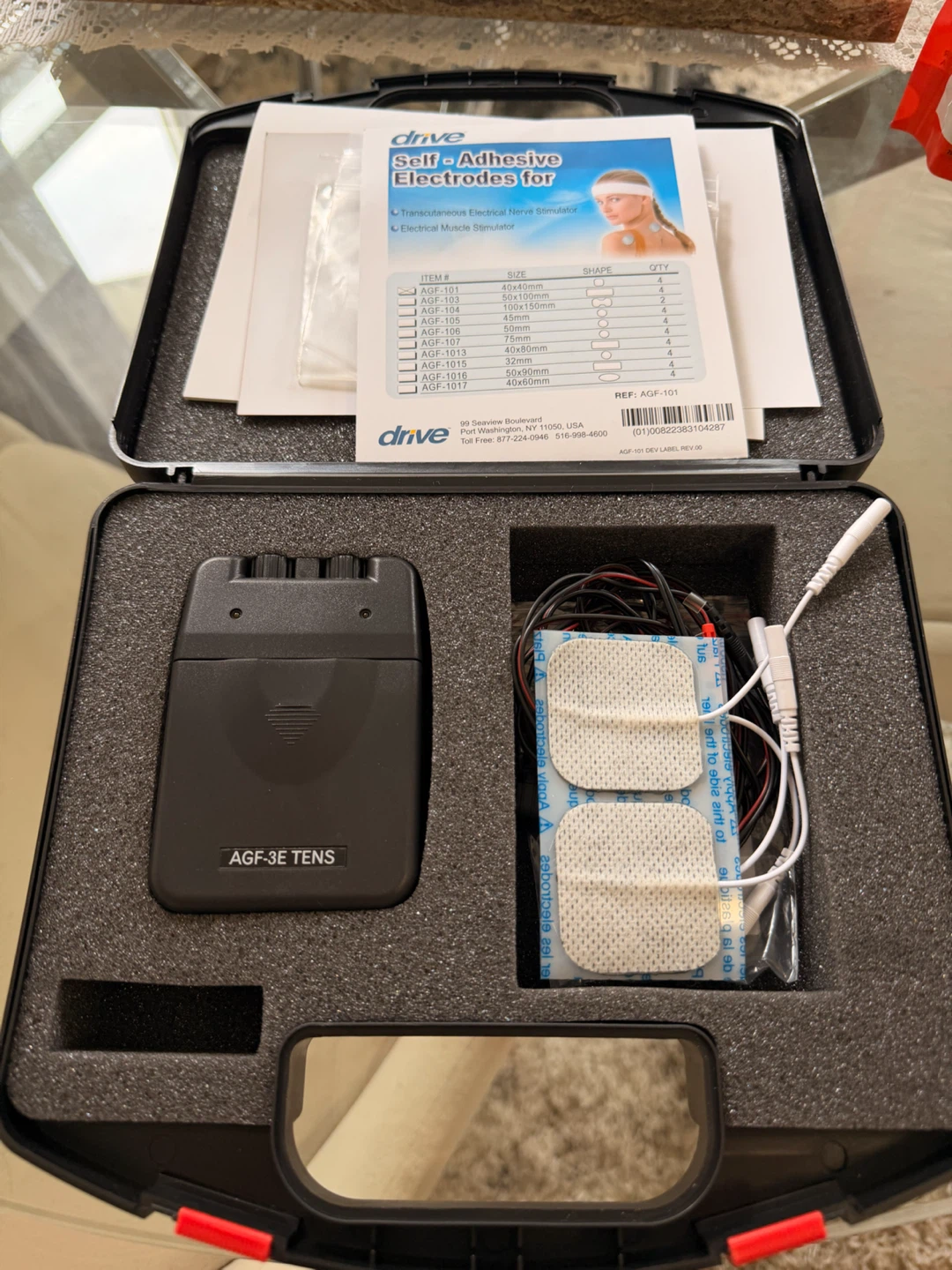 Drive AGF-3E TENS Unit Electrodes Kit