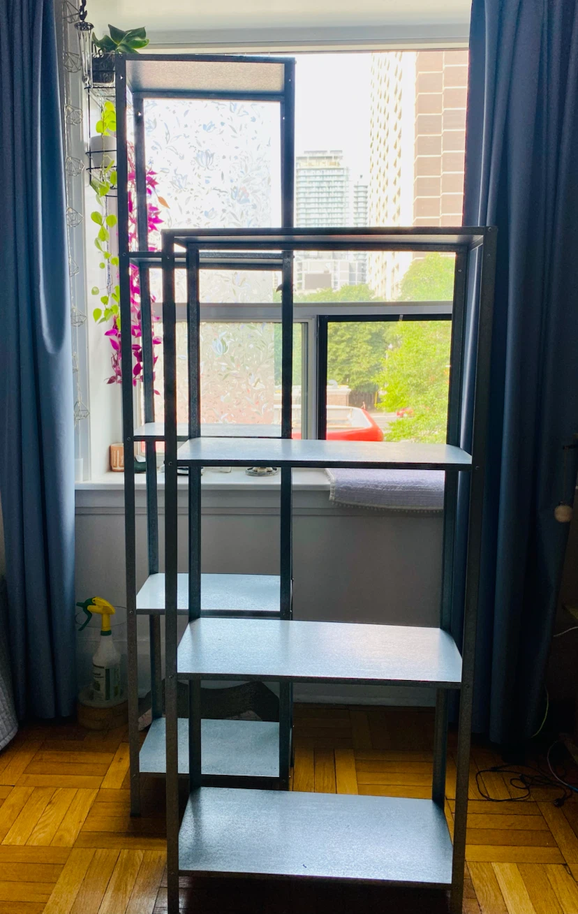 Metal Bookshelf / Display Shelf set of 2
