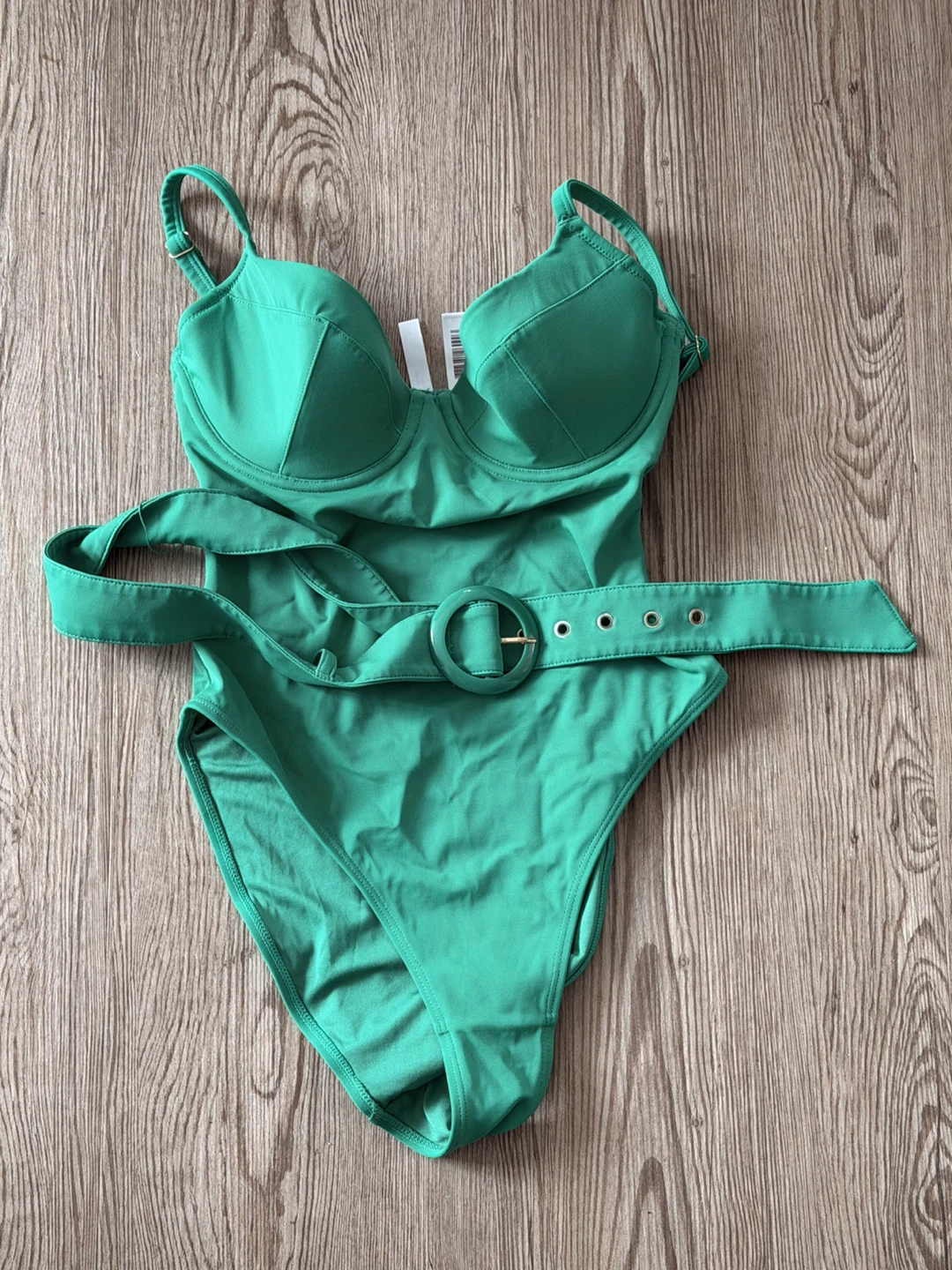 Joe Fresh Green Belted One-Piece Swimsuit - photo 4
