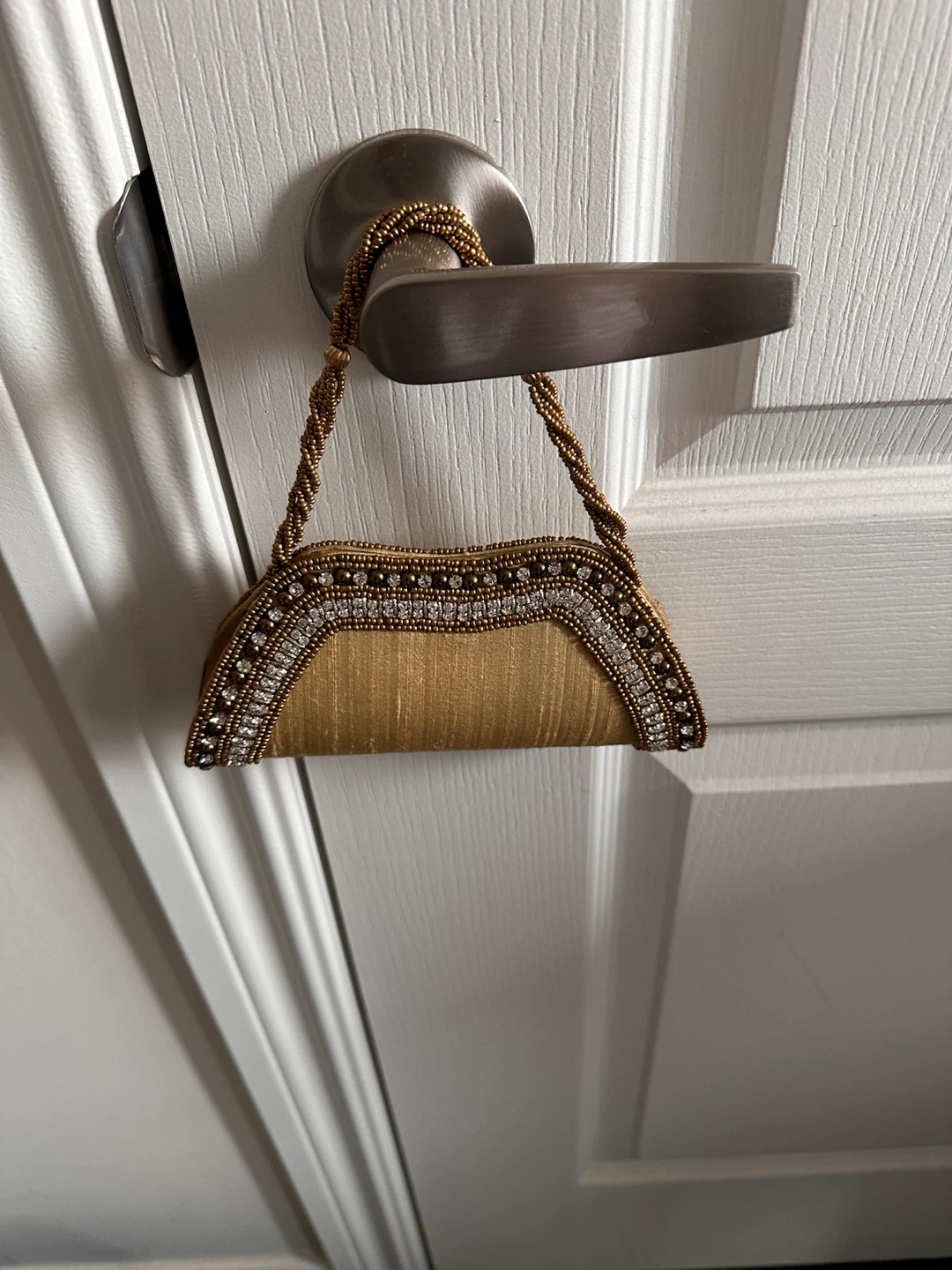 Brand new Gold Beaded Evening Clutch