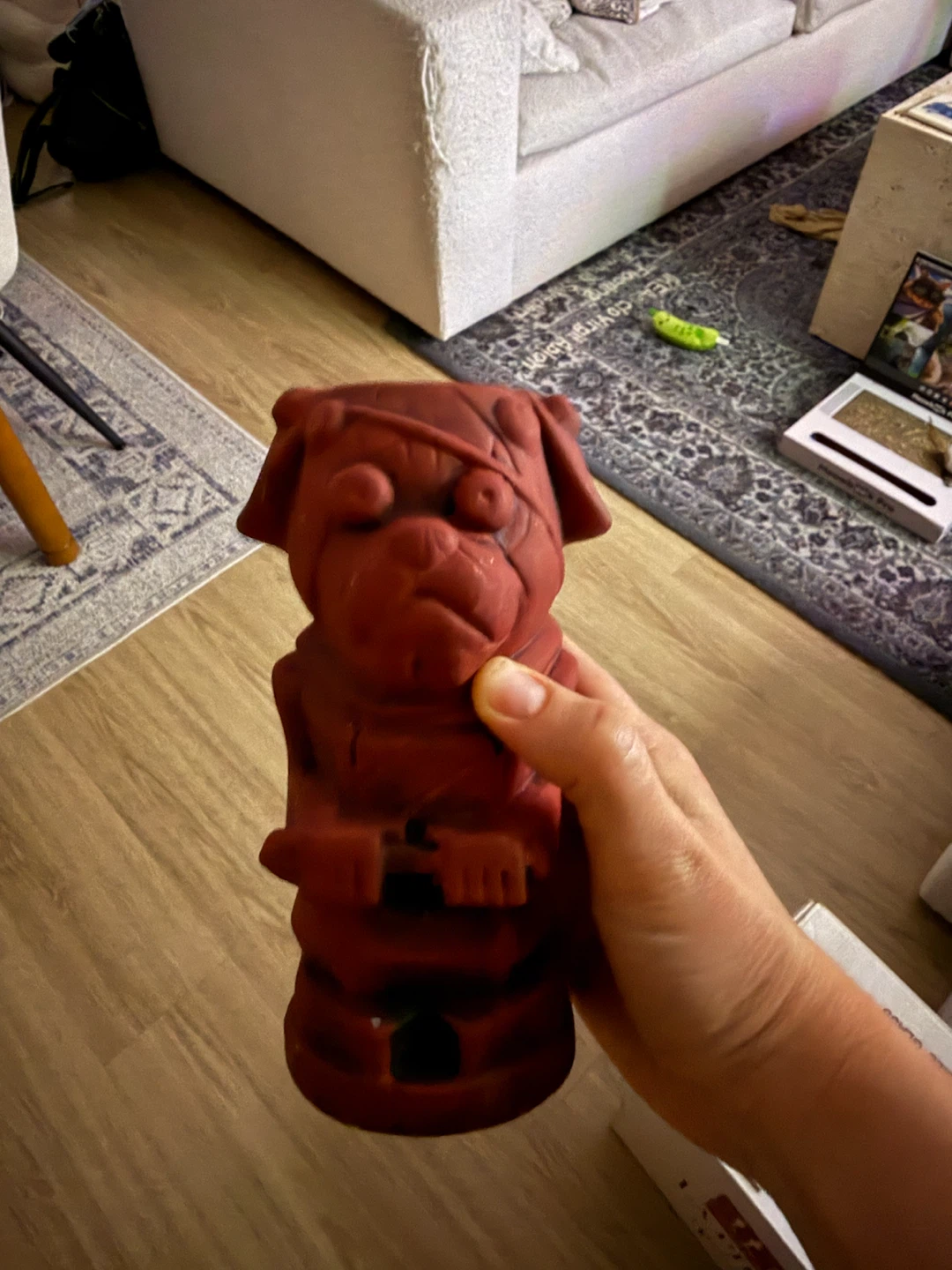 Red Pug tiki mug