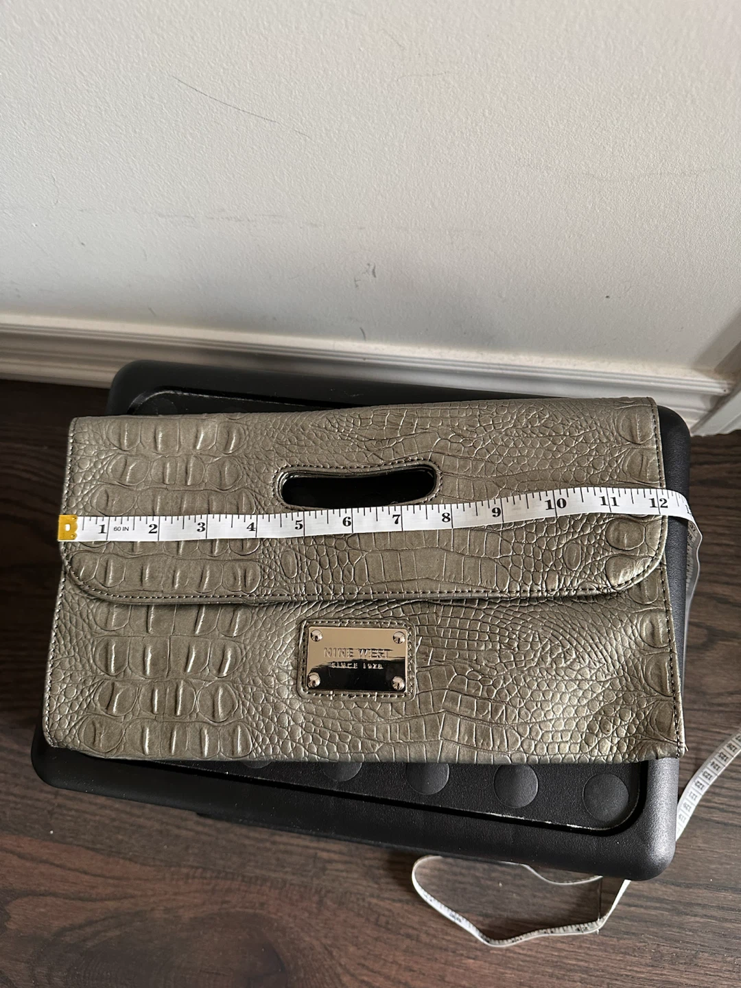 Nine West Metallic Crocodile Clutch Bag