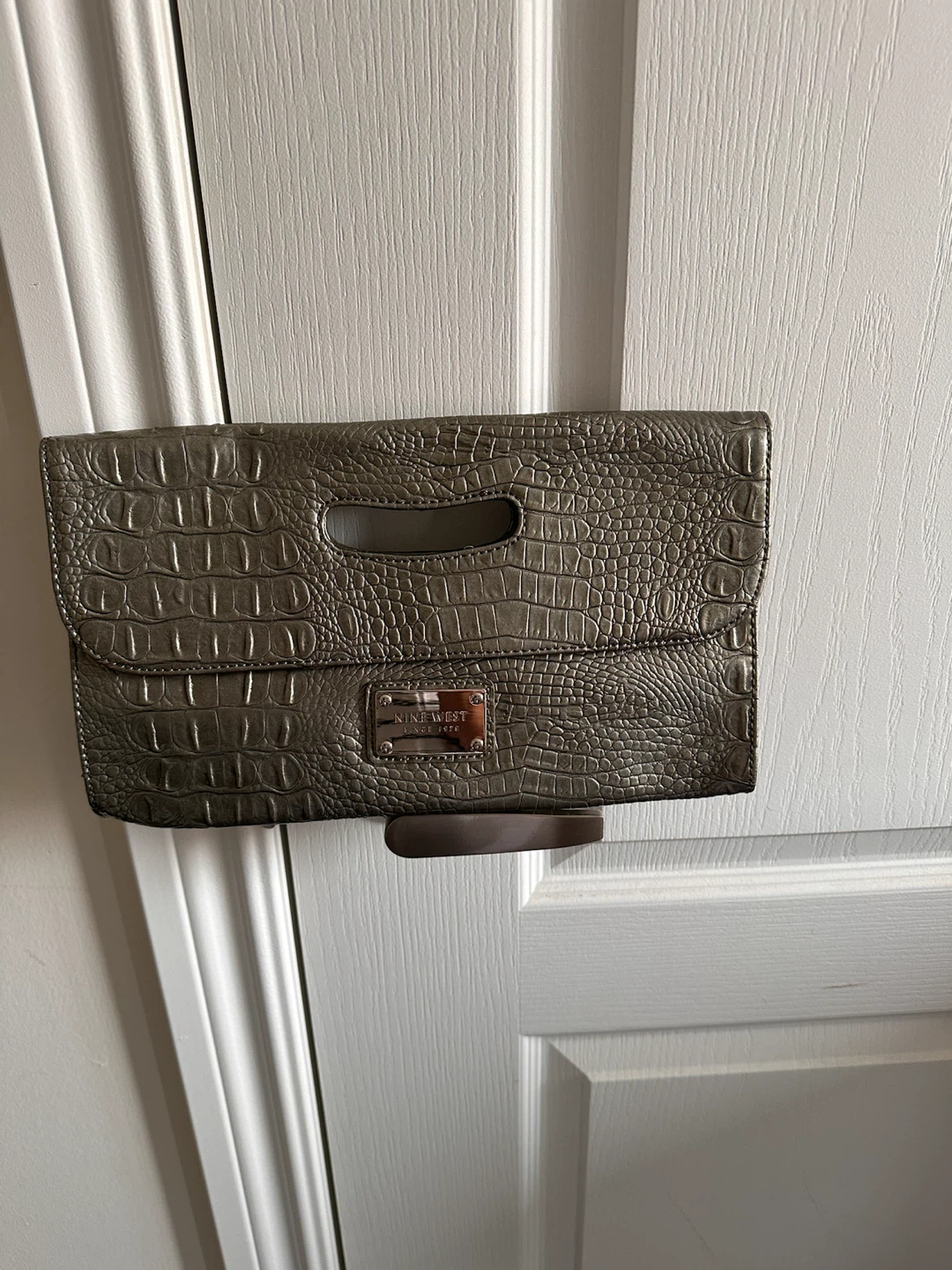 Nine West Metallic Crocodile Clutch Bag - photo 3