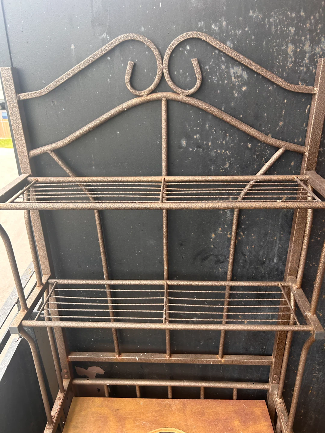 Metal Rack with Wooden Shelves - photo 2