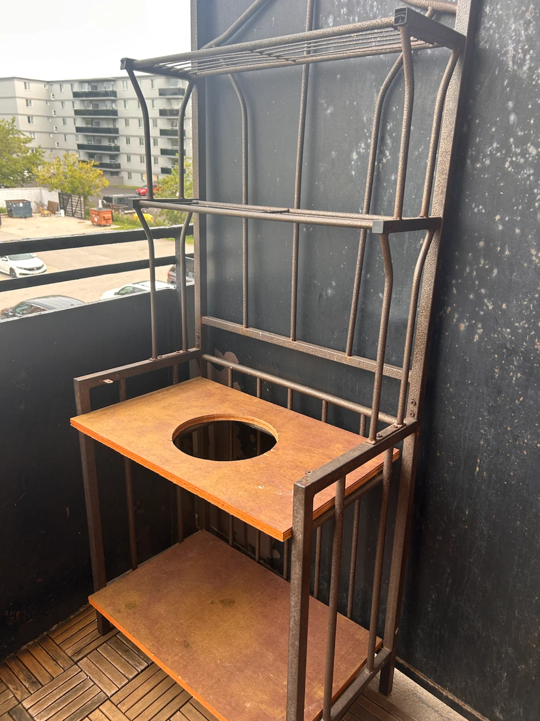Metal Rack with Wooden Shelves - photo 4