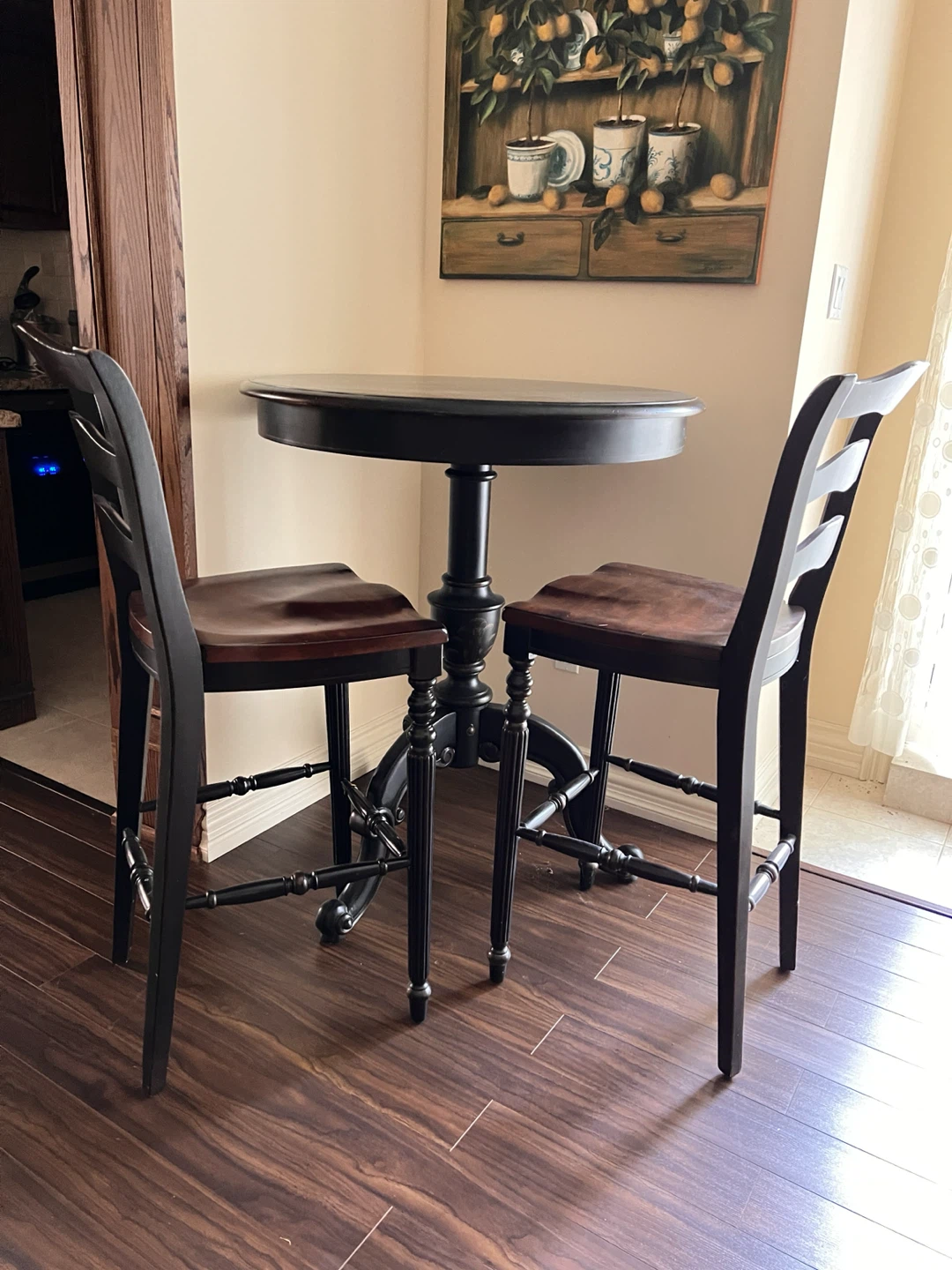 Pub Height Table and 2 Chairs Set