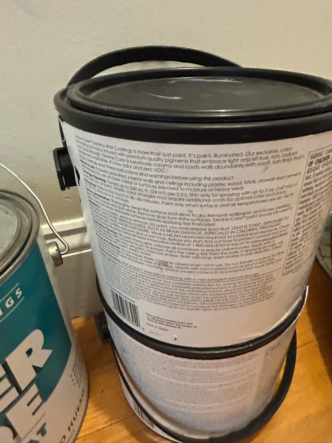 Unopened Benjamin Moore & Devine Color Interior Paint Cans - photo 2