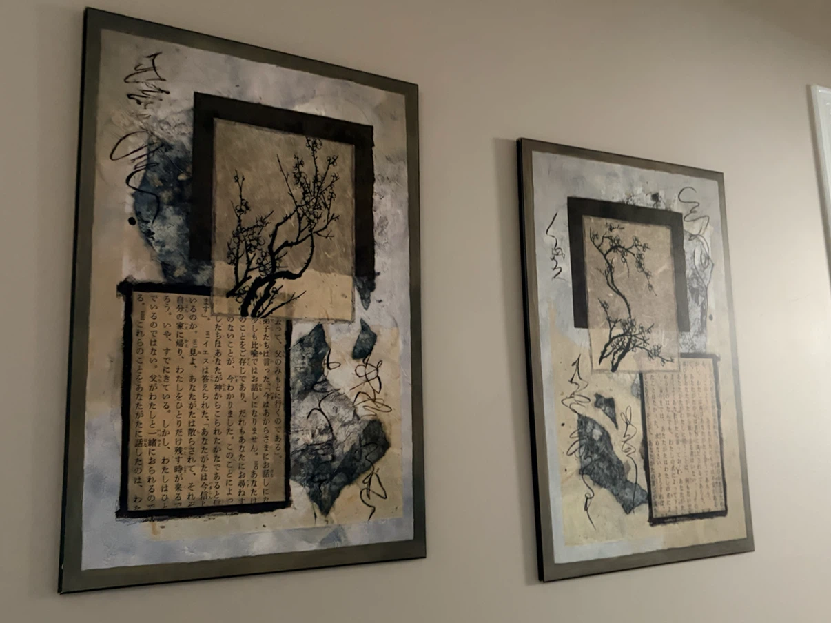 Set of 2 Japanese Inspired Wall Art Prints