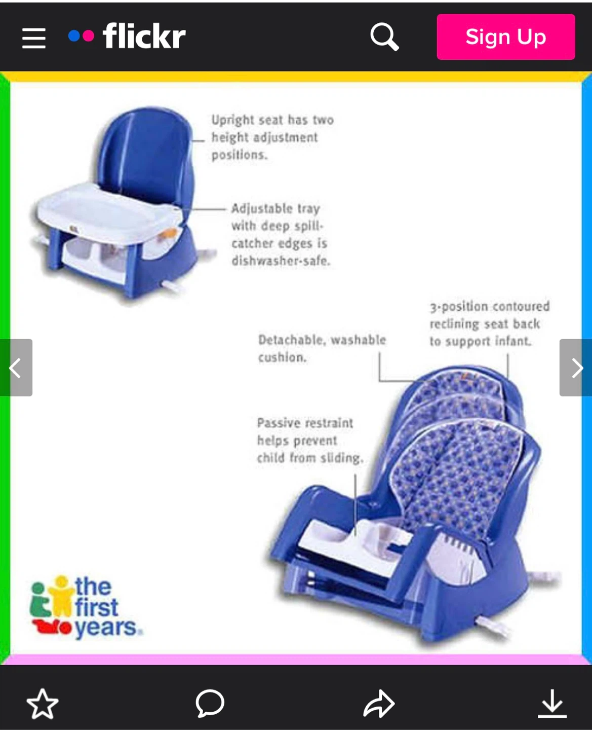 Baby booster chair / High chair (like new) - photo 3