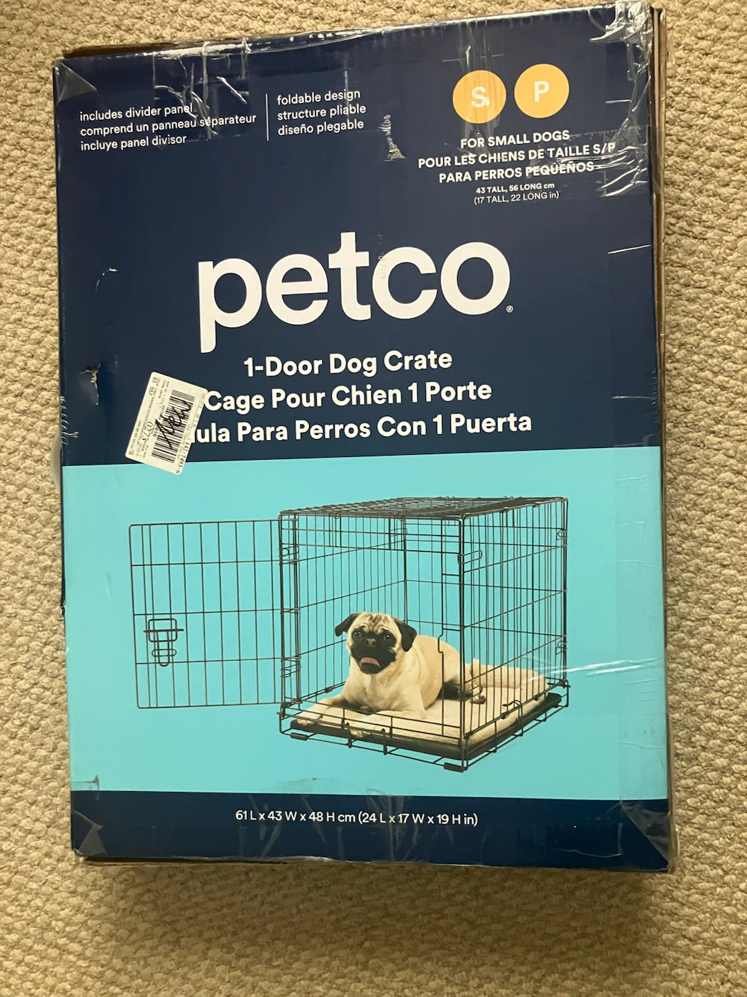 Petco 1-Door Dog Crate for Small Dogs