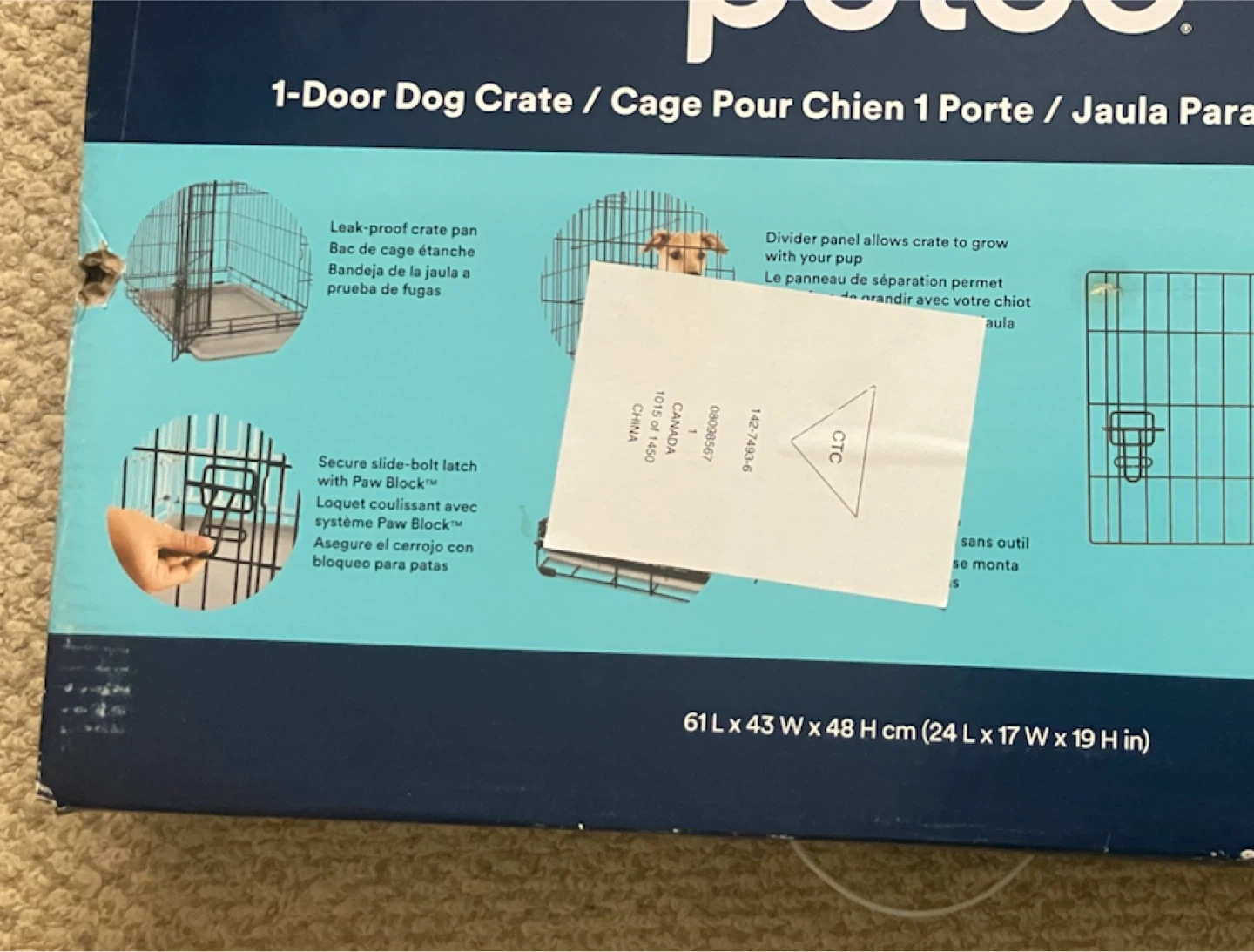 Petco 1-Door Dog Crate for Small Dogs - photo 2