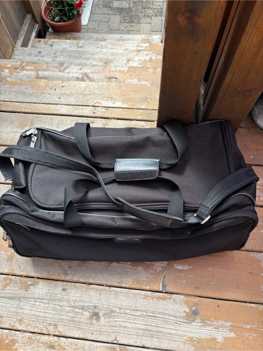 Chaps Black Rolling Duffle Bag - photo 5