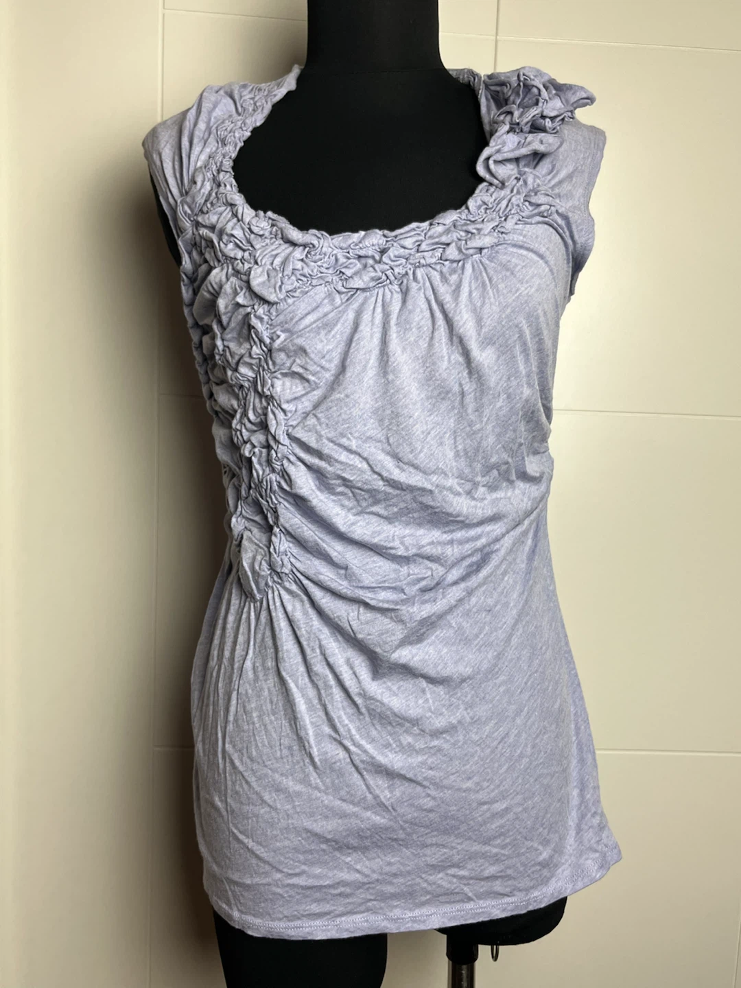 Anthropologie Sleeveless Ruched Top