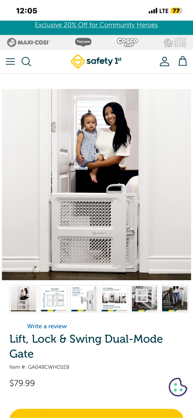 Safety 1st Baby gate (Like new) - photo 3