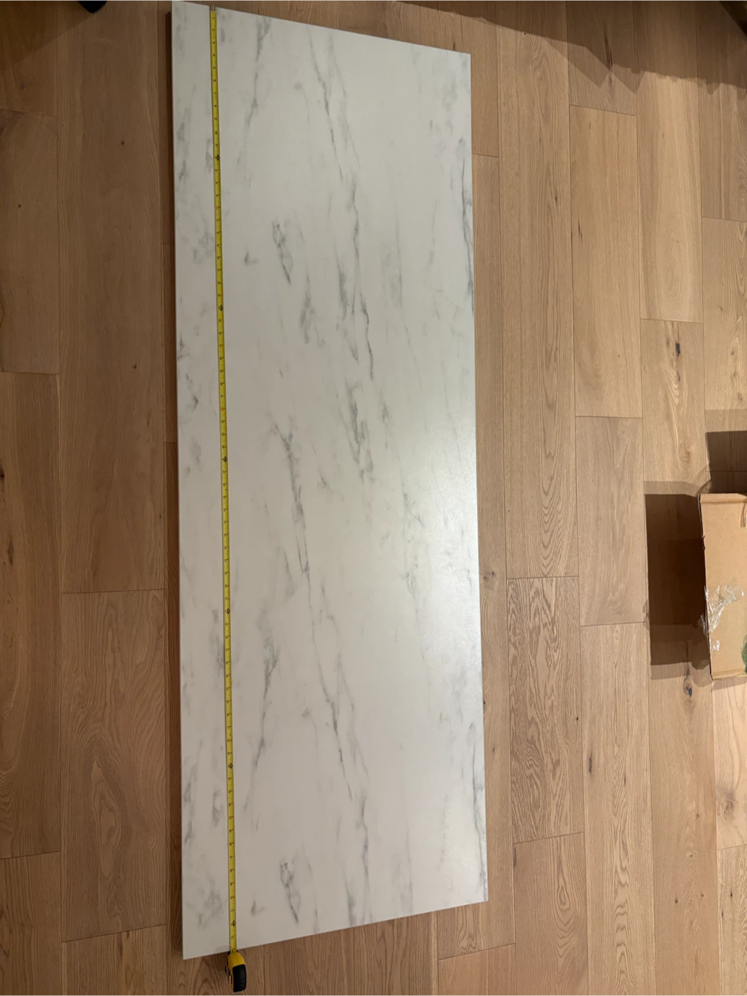 Countertop/Desktop White Marble Effect Laminate - photo 2