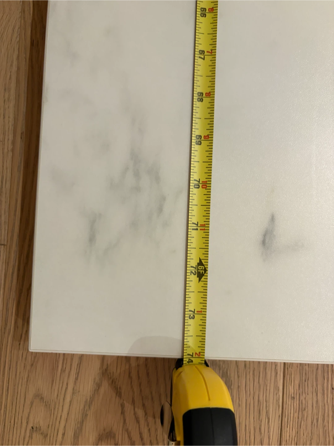Countertop/Desktop White Marble Effect Laminate - photo 3