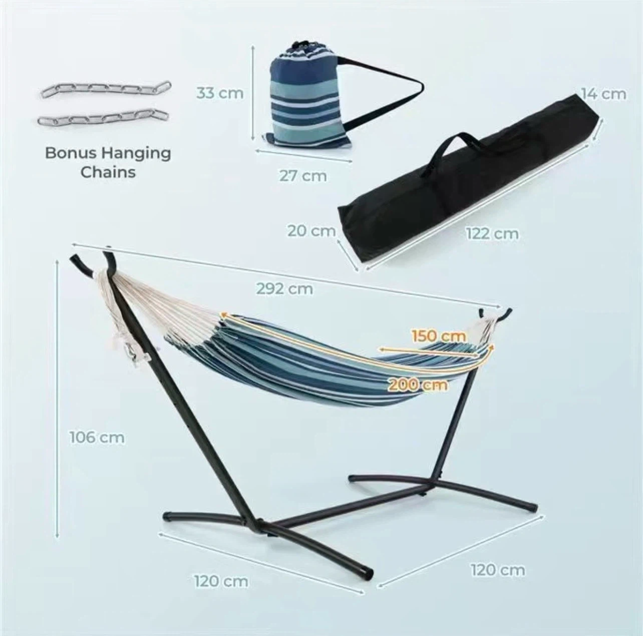 Hammock with Stand and Chains - photo 2