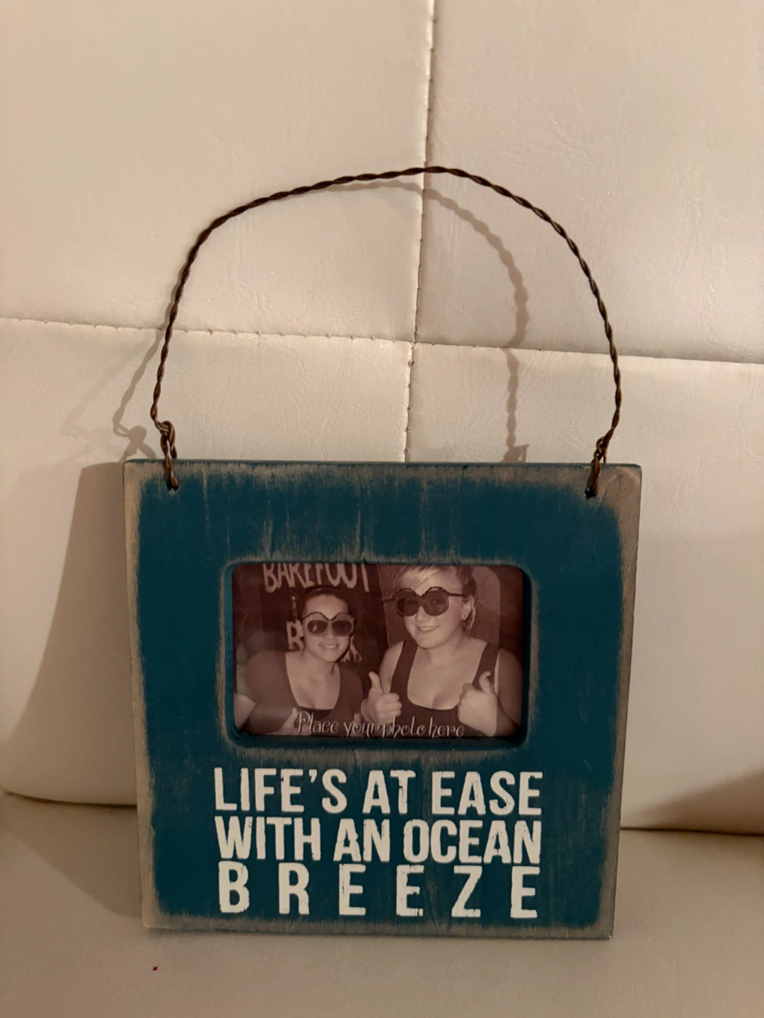 Wooden "Life's at Ease with an Ocean Breeze" Photo Frame