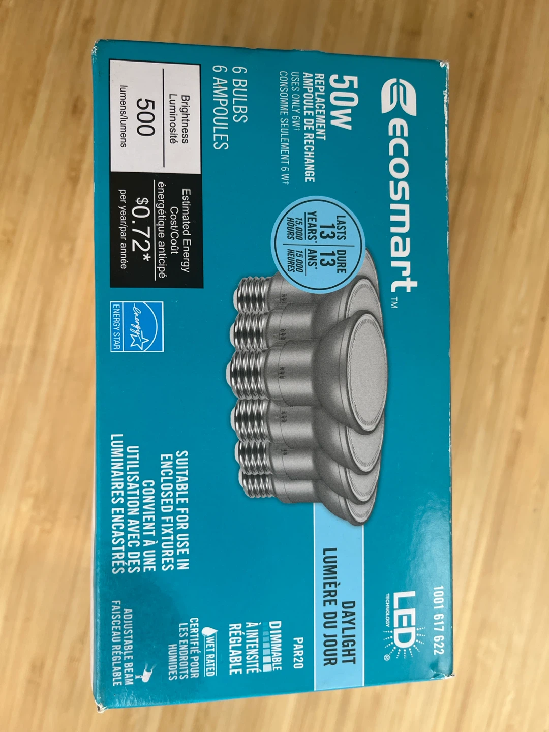 Ecosmart 6 Bulbs PAR20 LED Daylight Bulbs