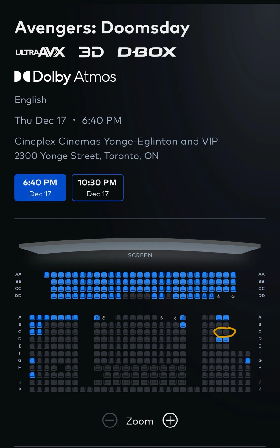 2 Avengers Doomsday Movie tickets