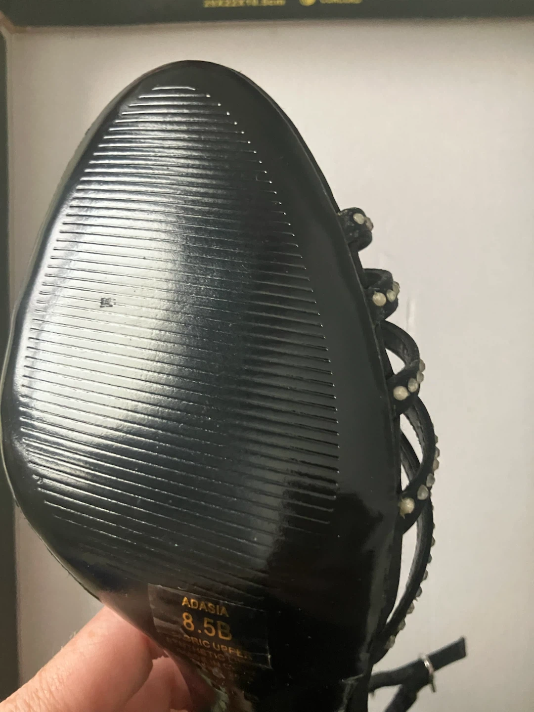 Ralph Lauren Adasia Black Embellished Heels - Size 8.5B - photo 4