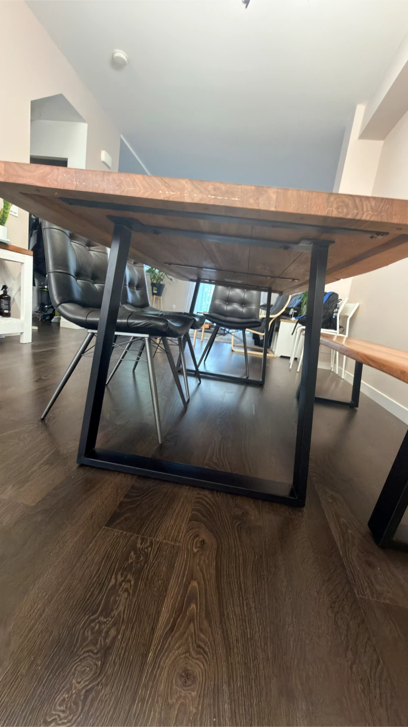 Live Edge Dining Table, Bench and 4 chairs from The Brick - photo 5