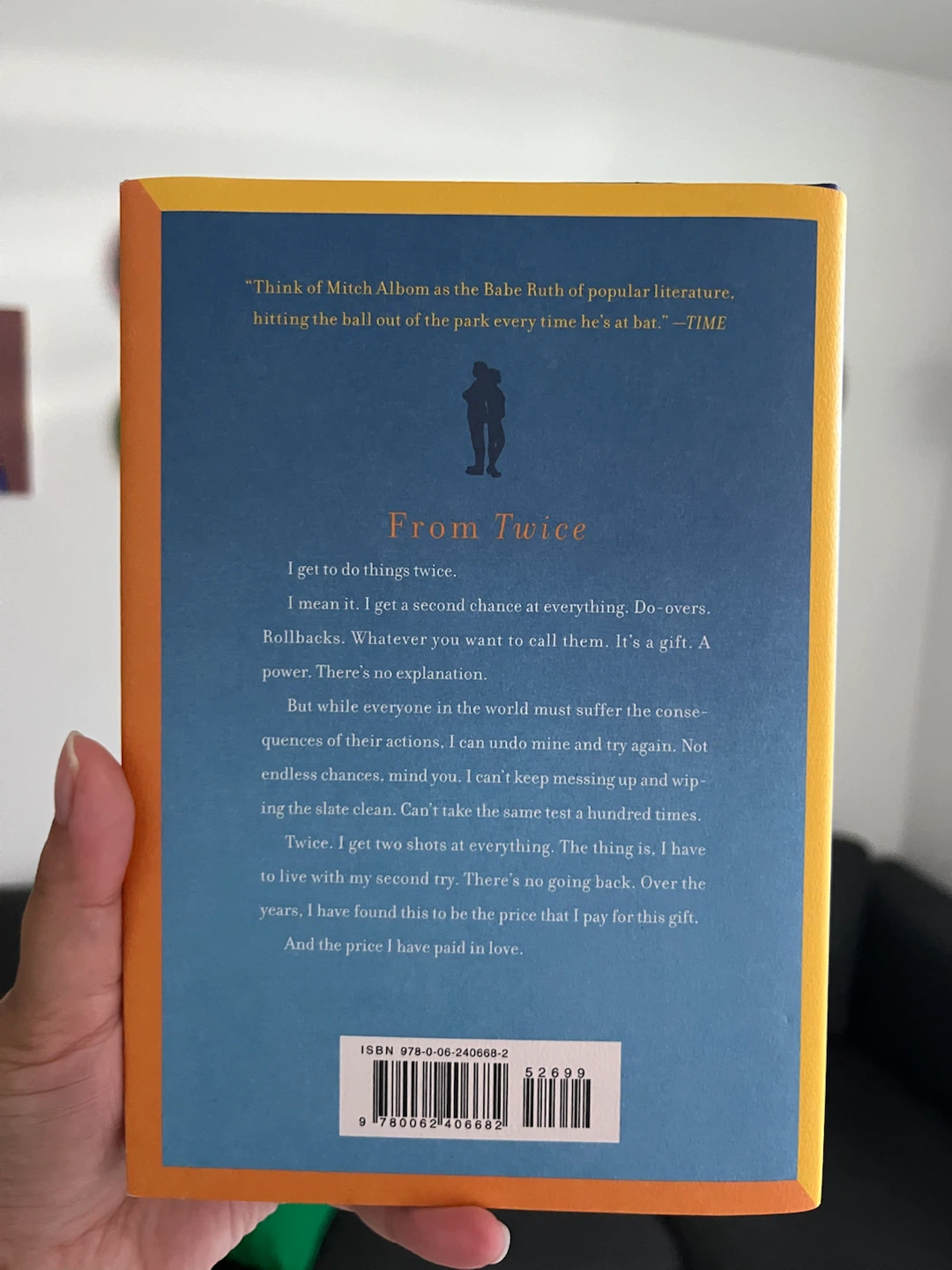 Twice by Mitch Albom Novel, Hardcover - photo 2