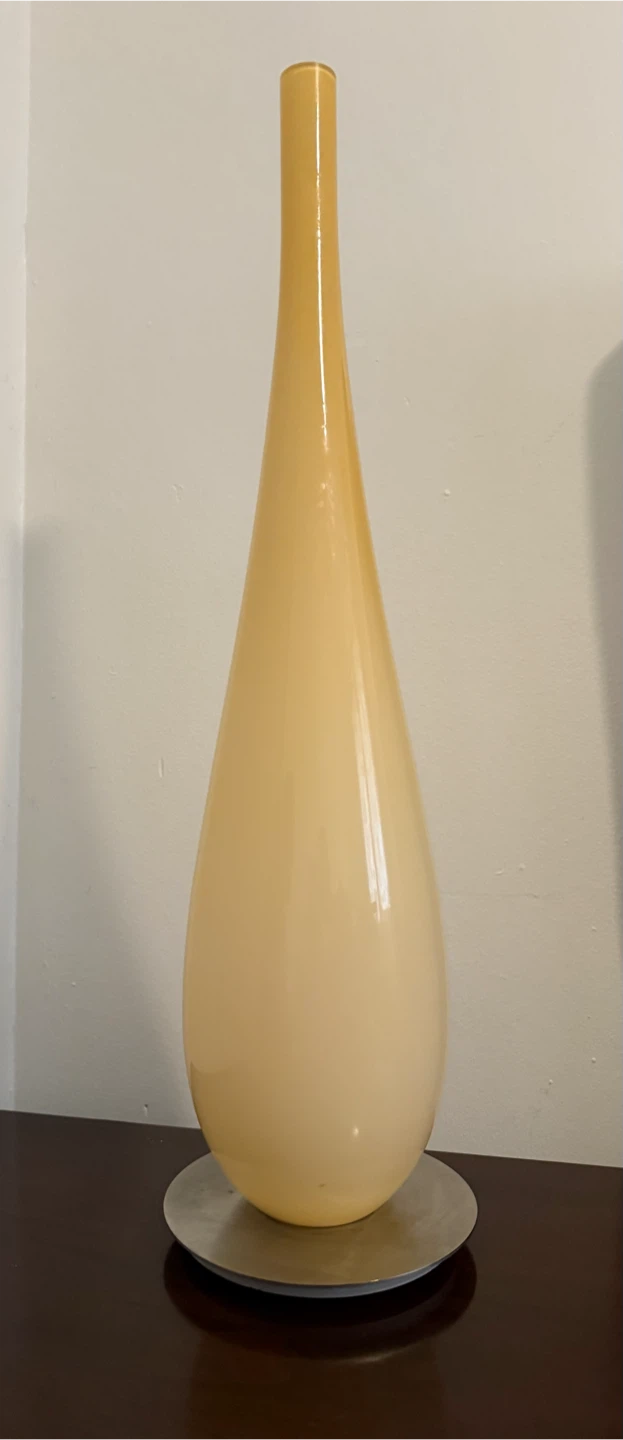 Tall Orange Glass Vase