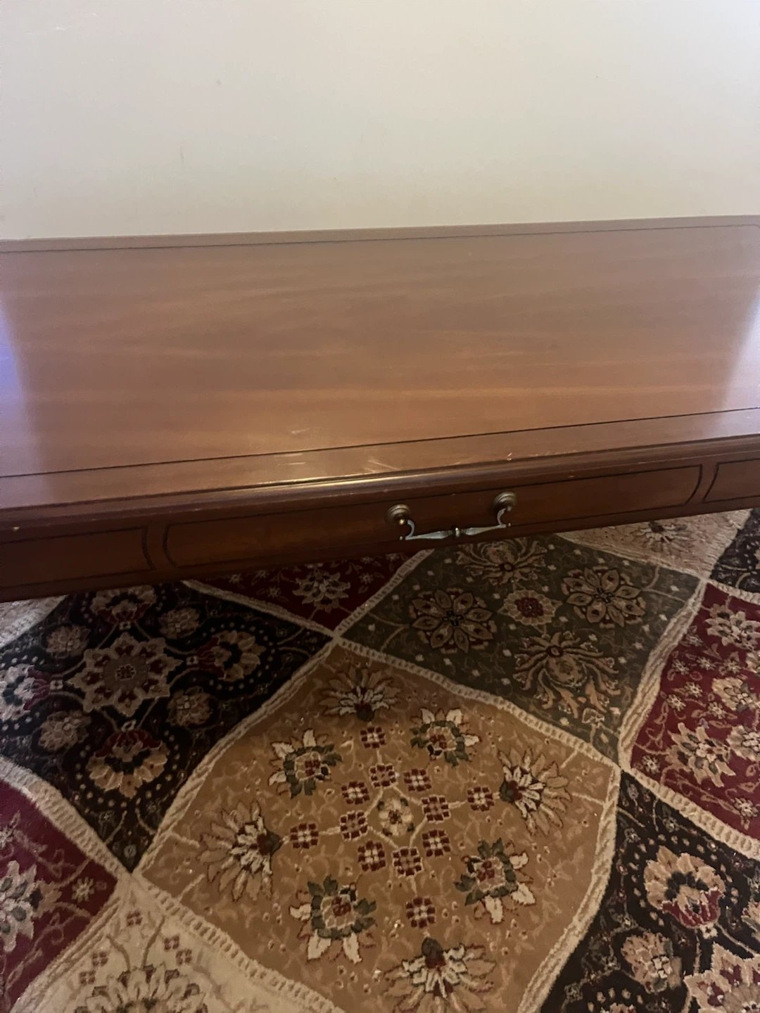 Wooden Coffee Table with Drawer